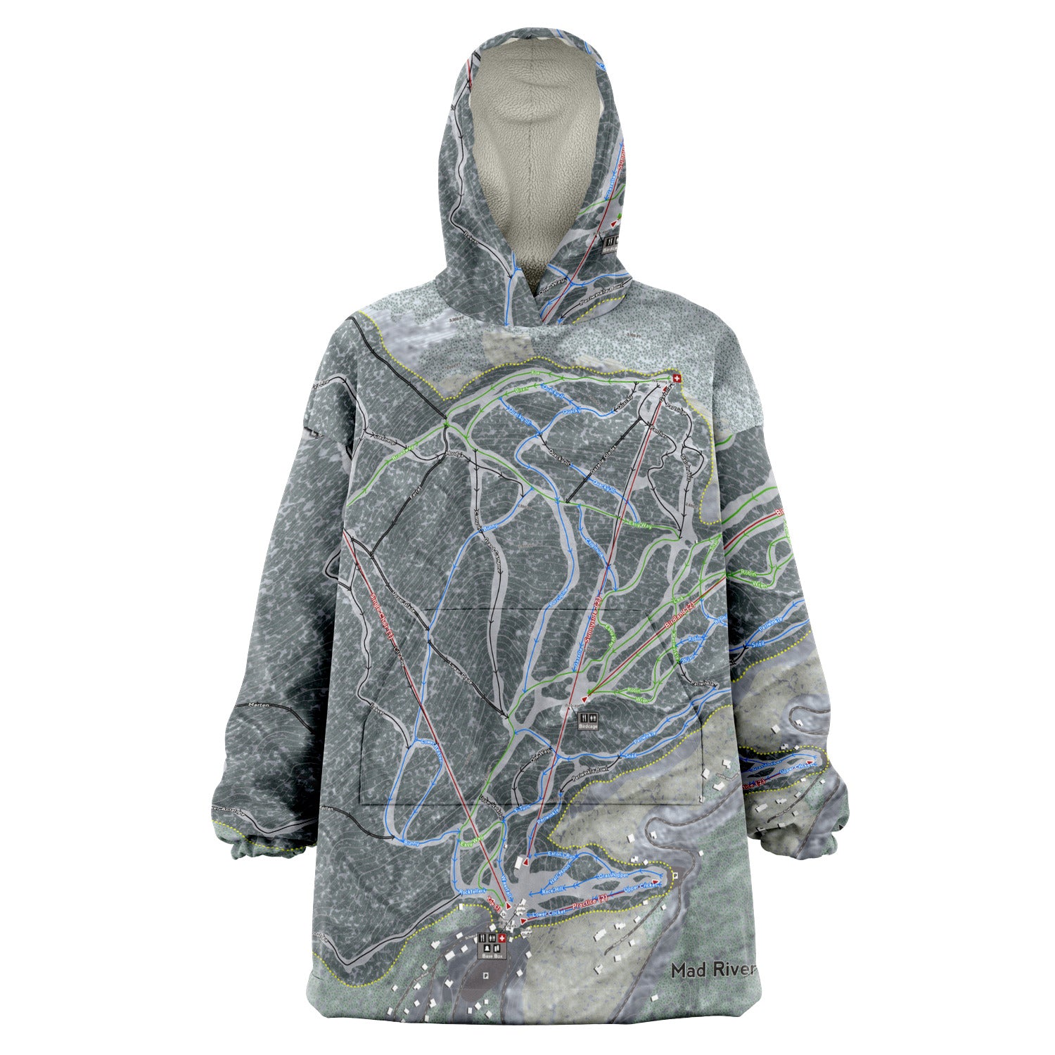 Mad River Glen, Vermont Ski Trail Map - Snug Hoodie