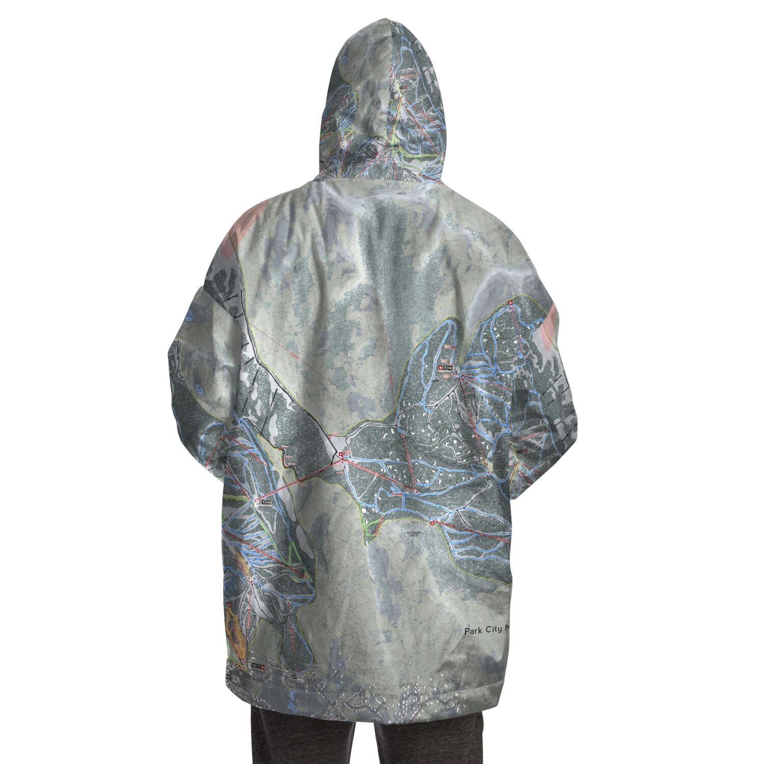 Park City, Utah Ski Trail Map - Snug Hoodie