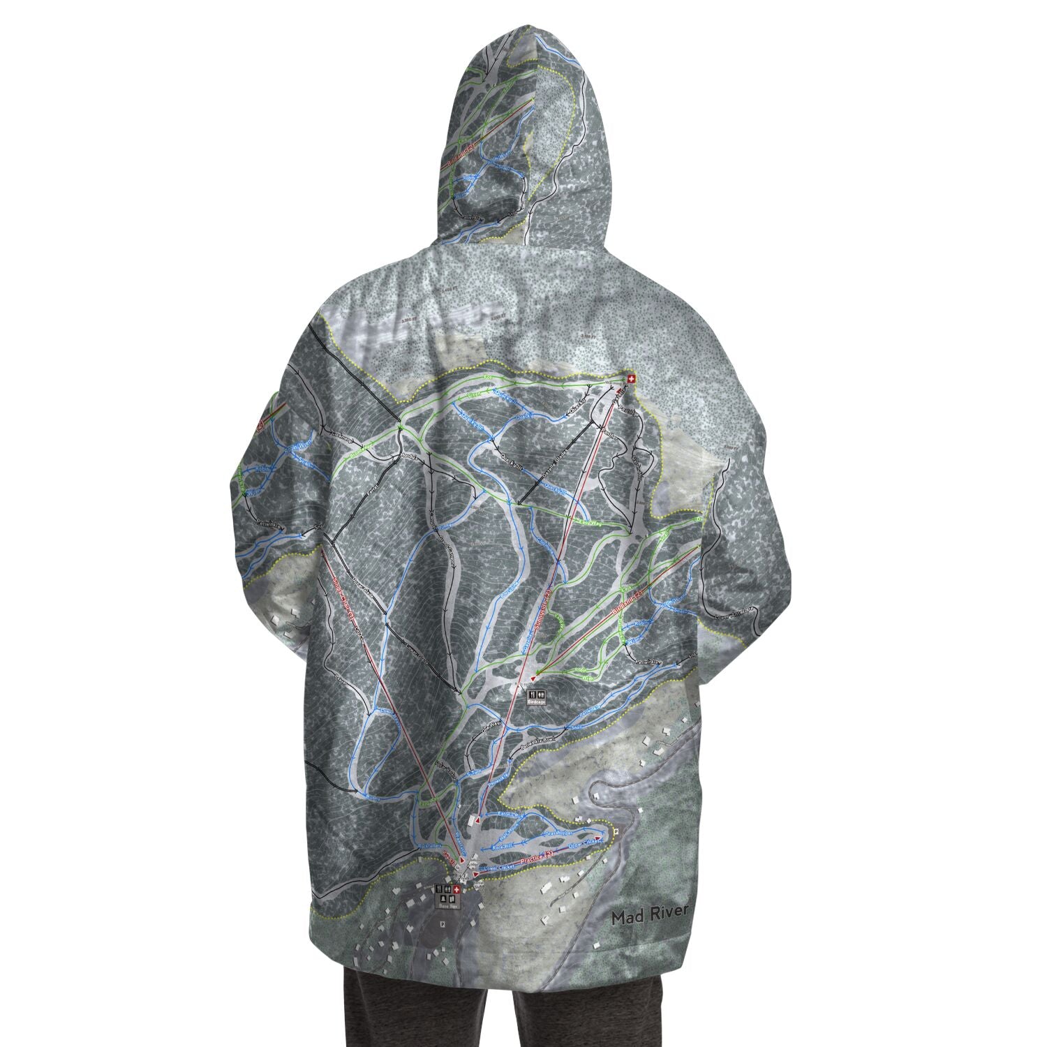 Mad River Glen, Vermont Ski Trail Map - Snug Hoodie