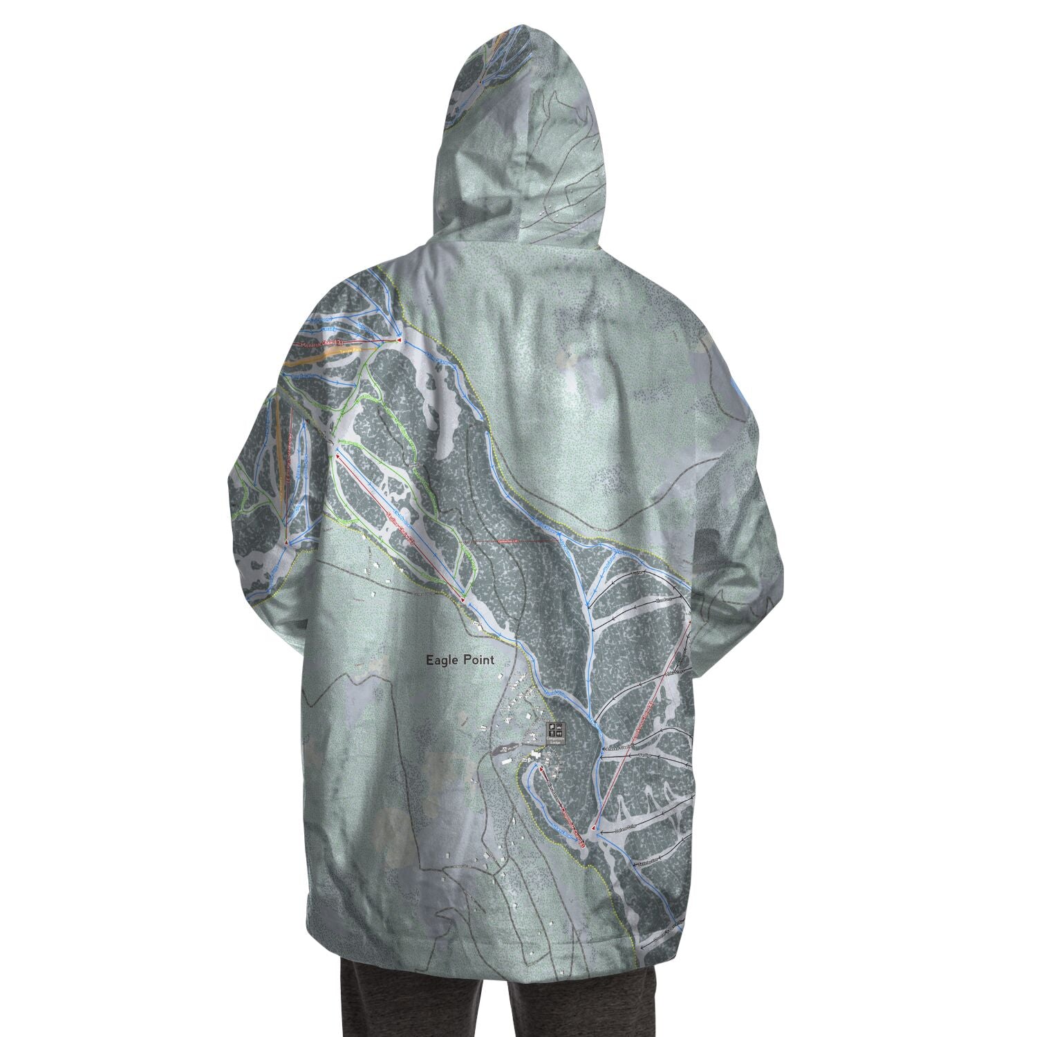 Eagle Point, Utah Ski Trail Map - Snug Hoodie