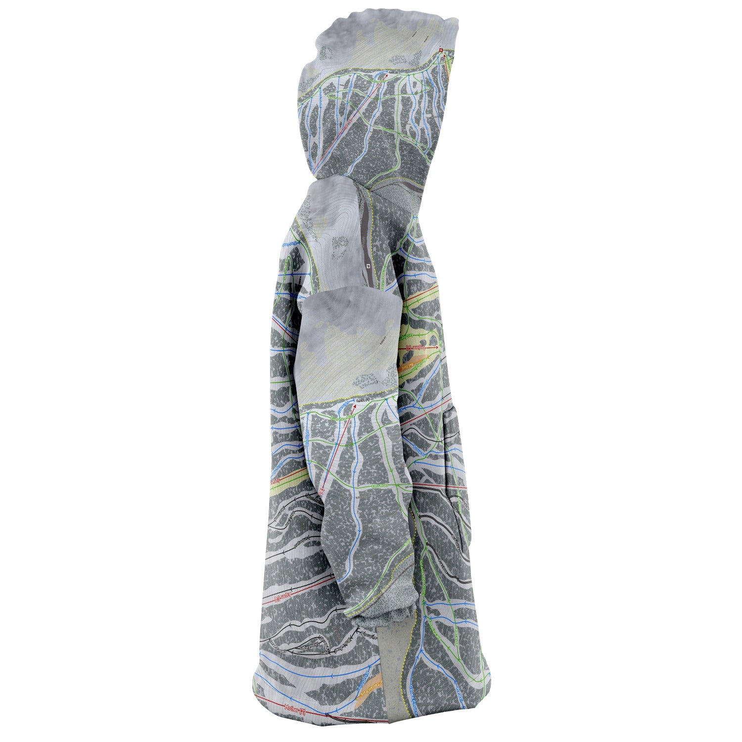 Pajarito, New Mexico Ski Trail Map - Snug Hoodie