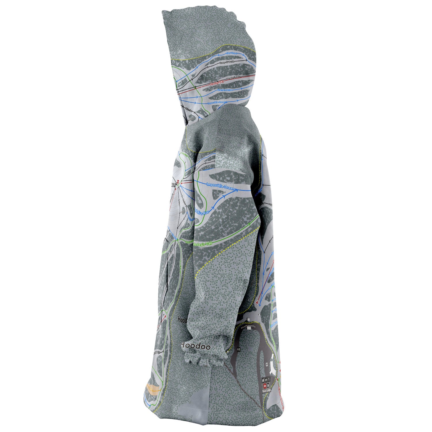 Hoodoo, Oregon Ski Trail Map - Snug Hoodie