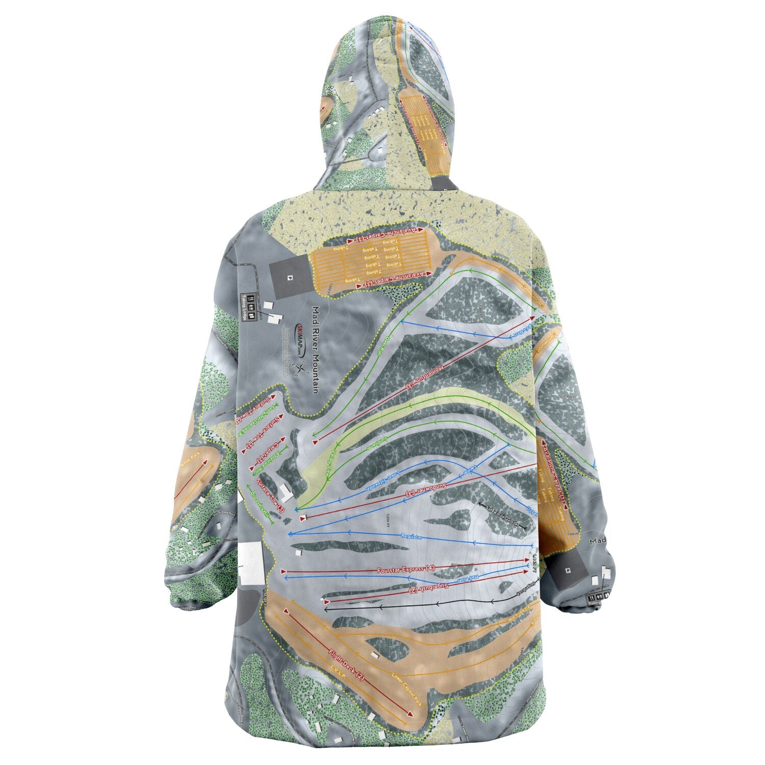 Mad River Mountain, Ohio Ski Trail Map - Snug Hoodie