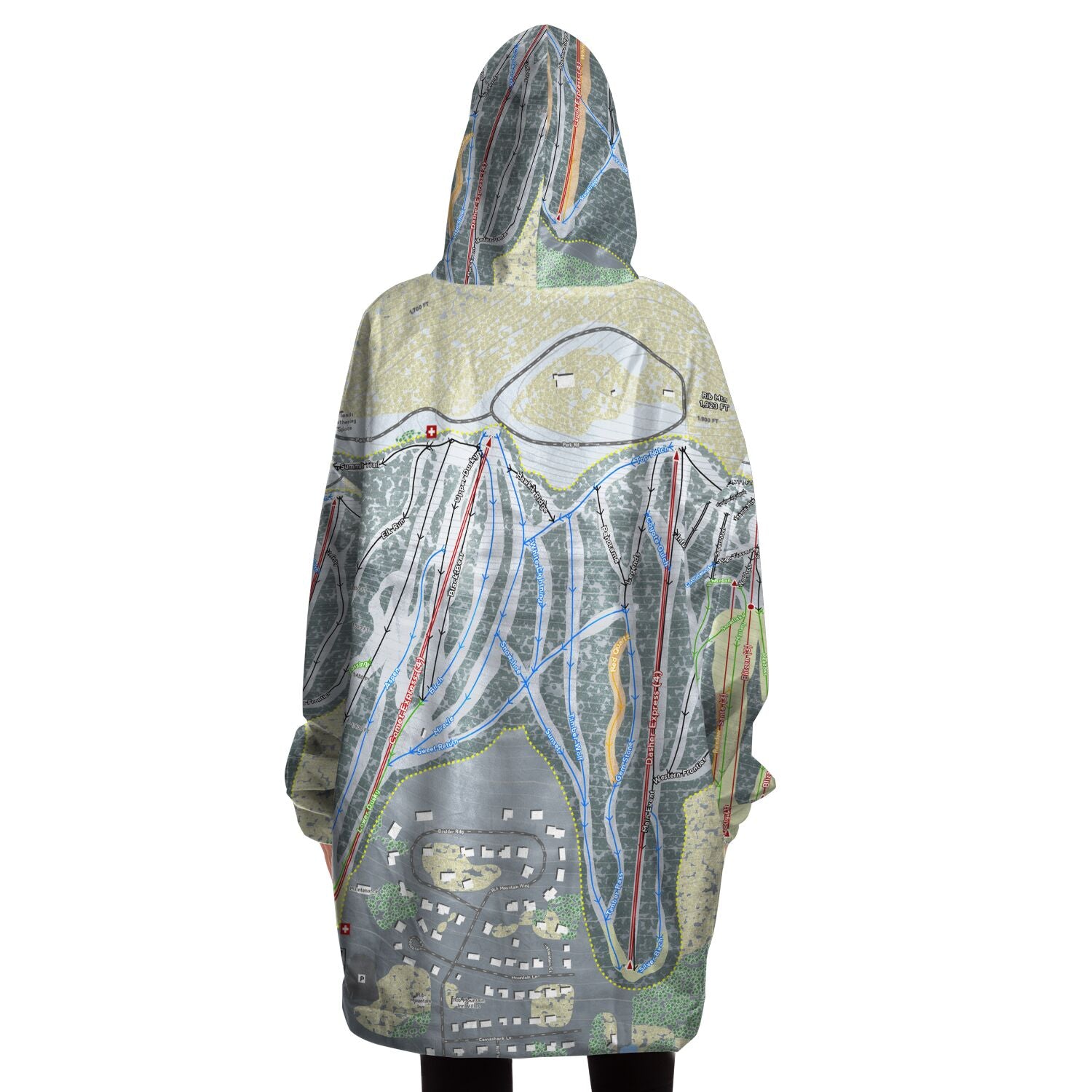 Granite Peak Wisconsin Ski Trail Map Snug Hoodie