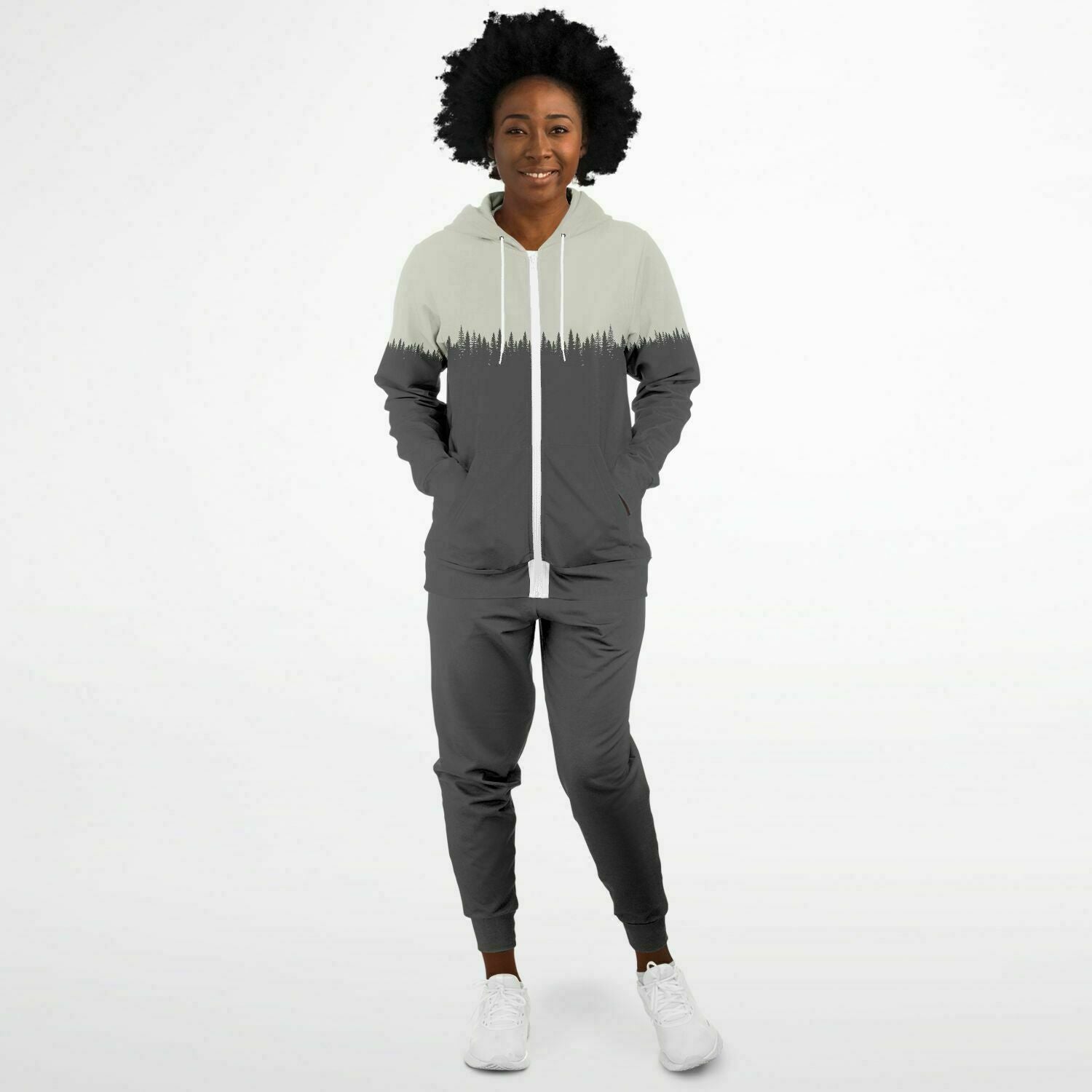 Tree Outline Ziphoodie and Jogger Set