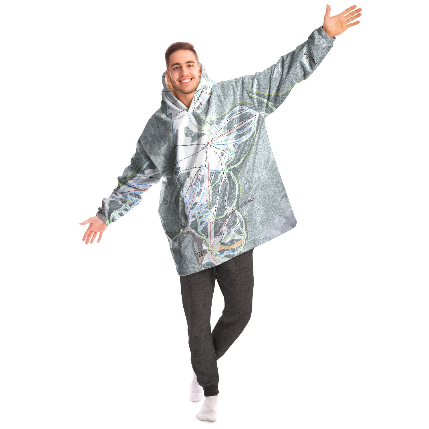 Hoodoo, Oregon Ski Trail Map - Snug Hoodie