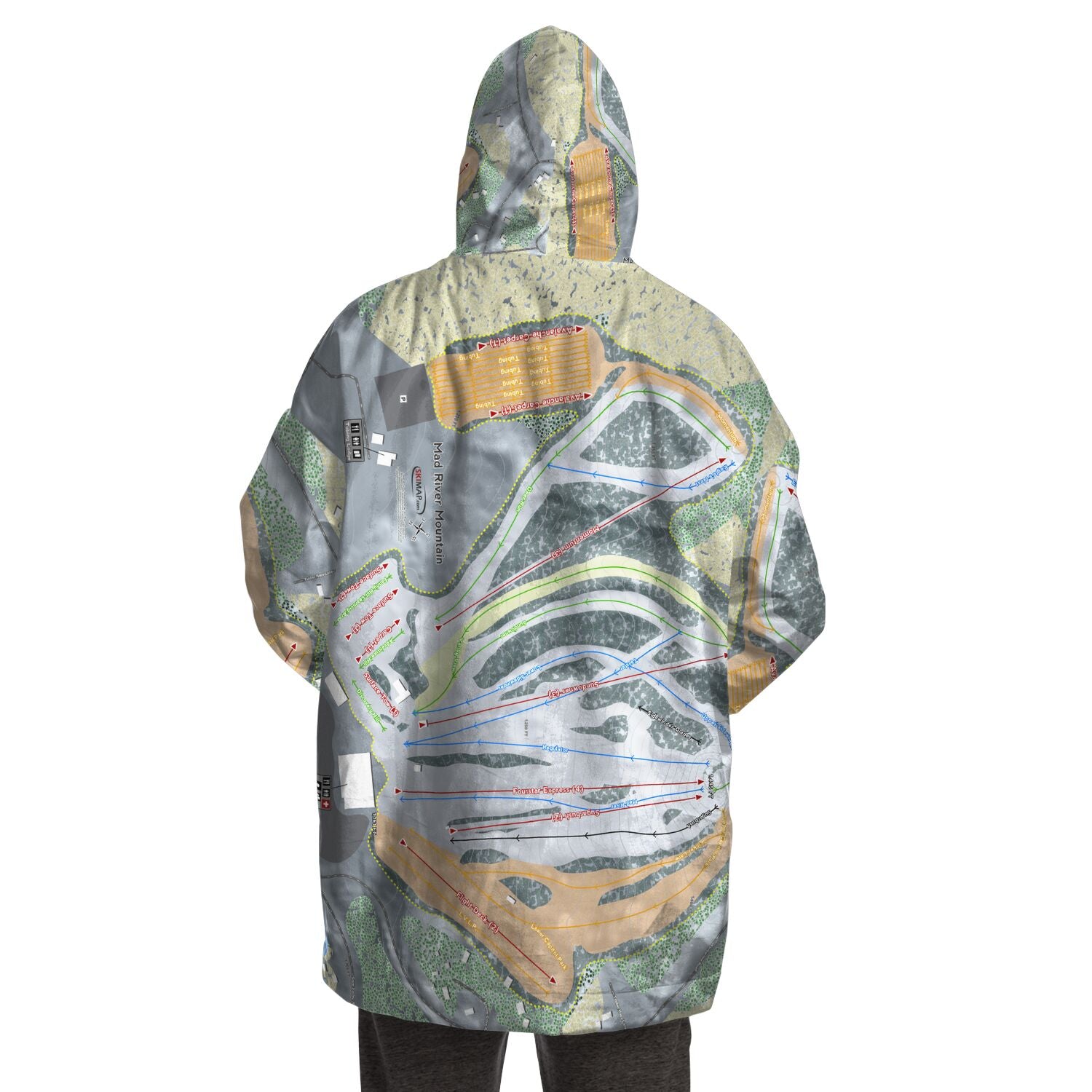 Mad River Mountain, Ohio Ski Trail Map - Snug Hoodie