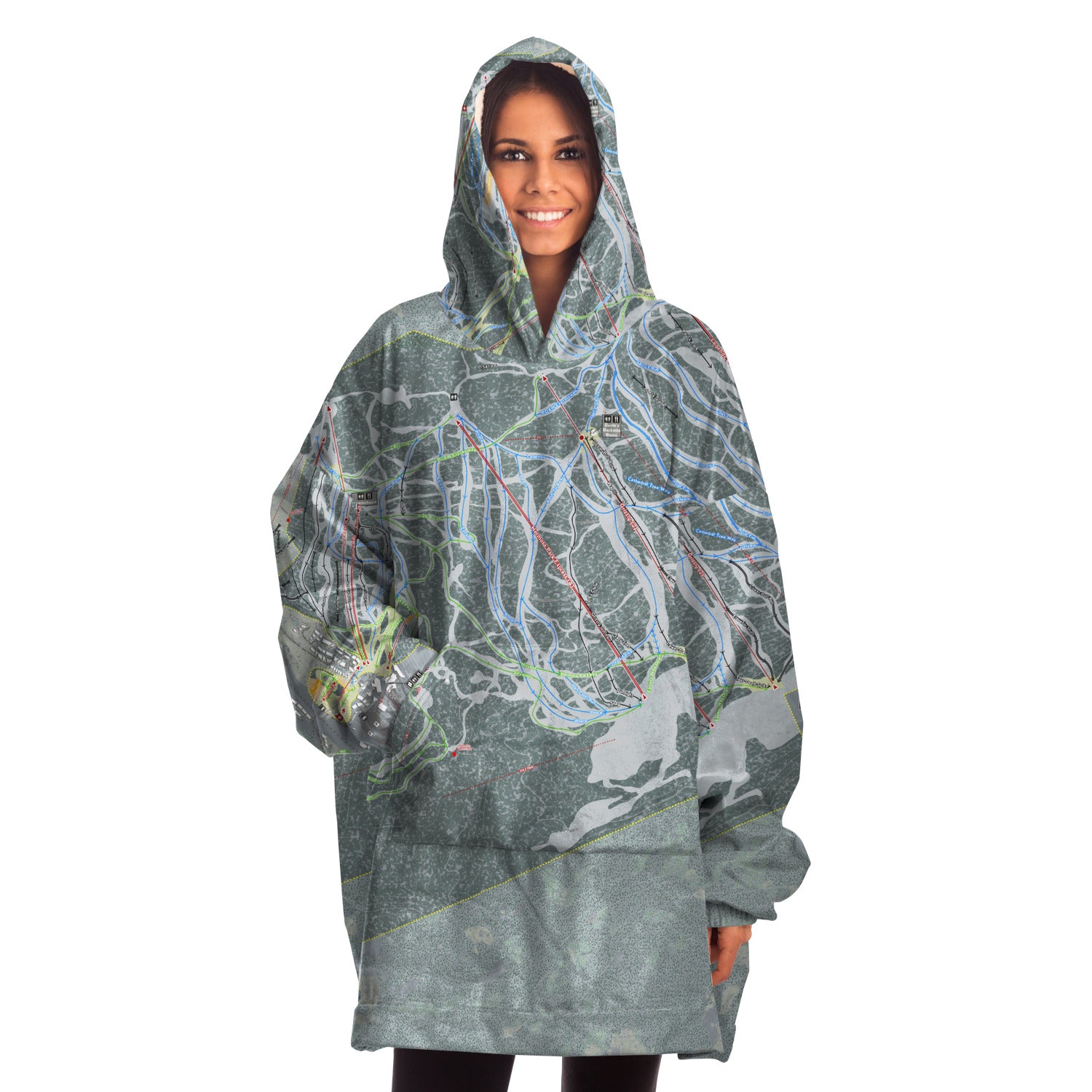 Purgatory, Colorado Ski Trail Map - Snug Hoodie