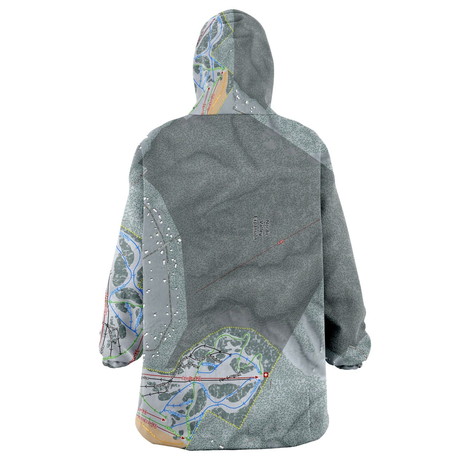 Nordic Valley, Utah Ski Trail Map - Snug Hoodie