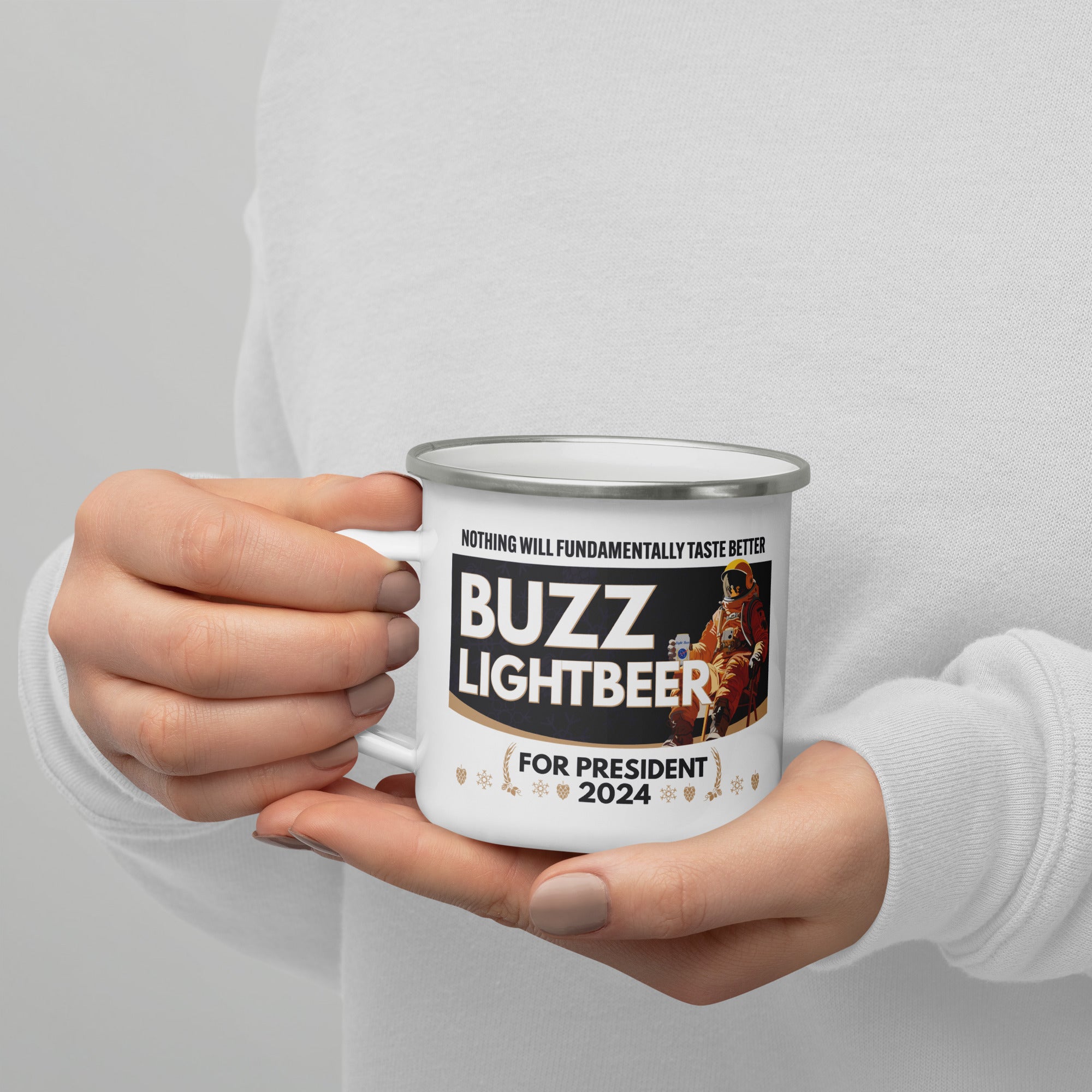 Buzz Lightbeer For President 2024 Enamel Mug