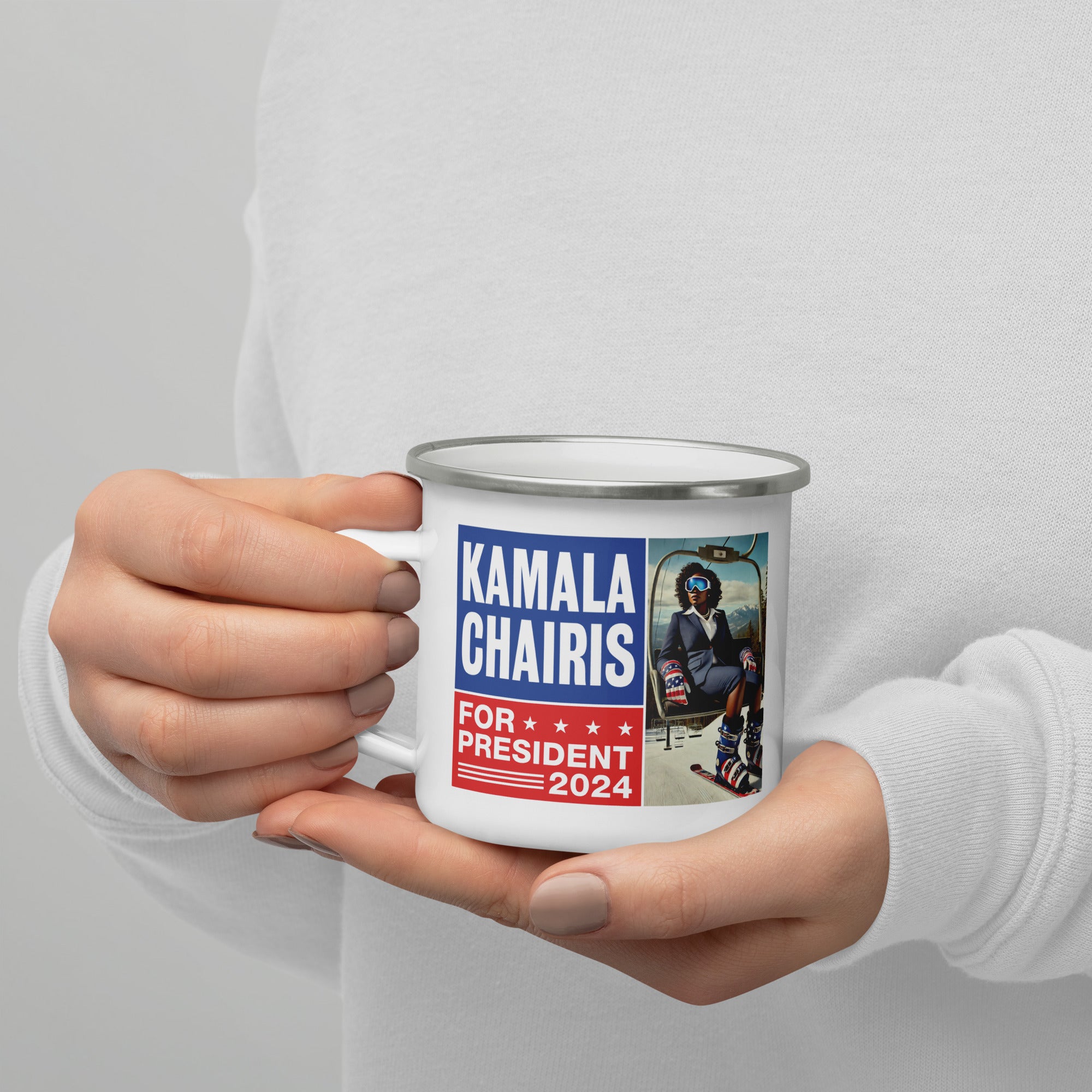 Kamala Chairis For President 2024 Enamel Mug