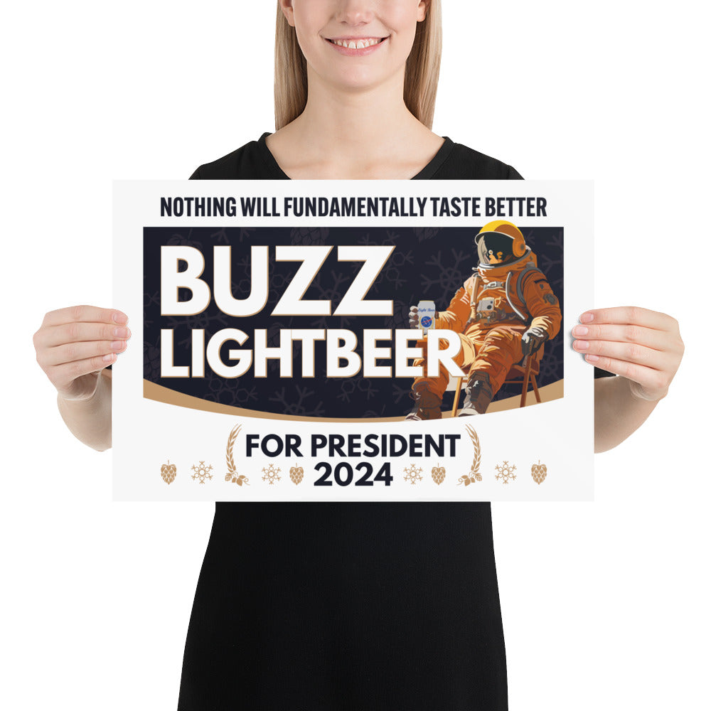 Buzz Lightbeer For President 2024 Poster