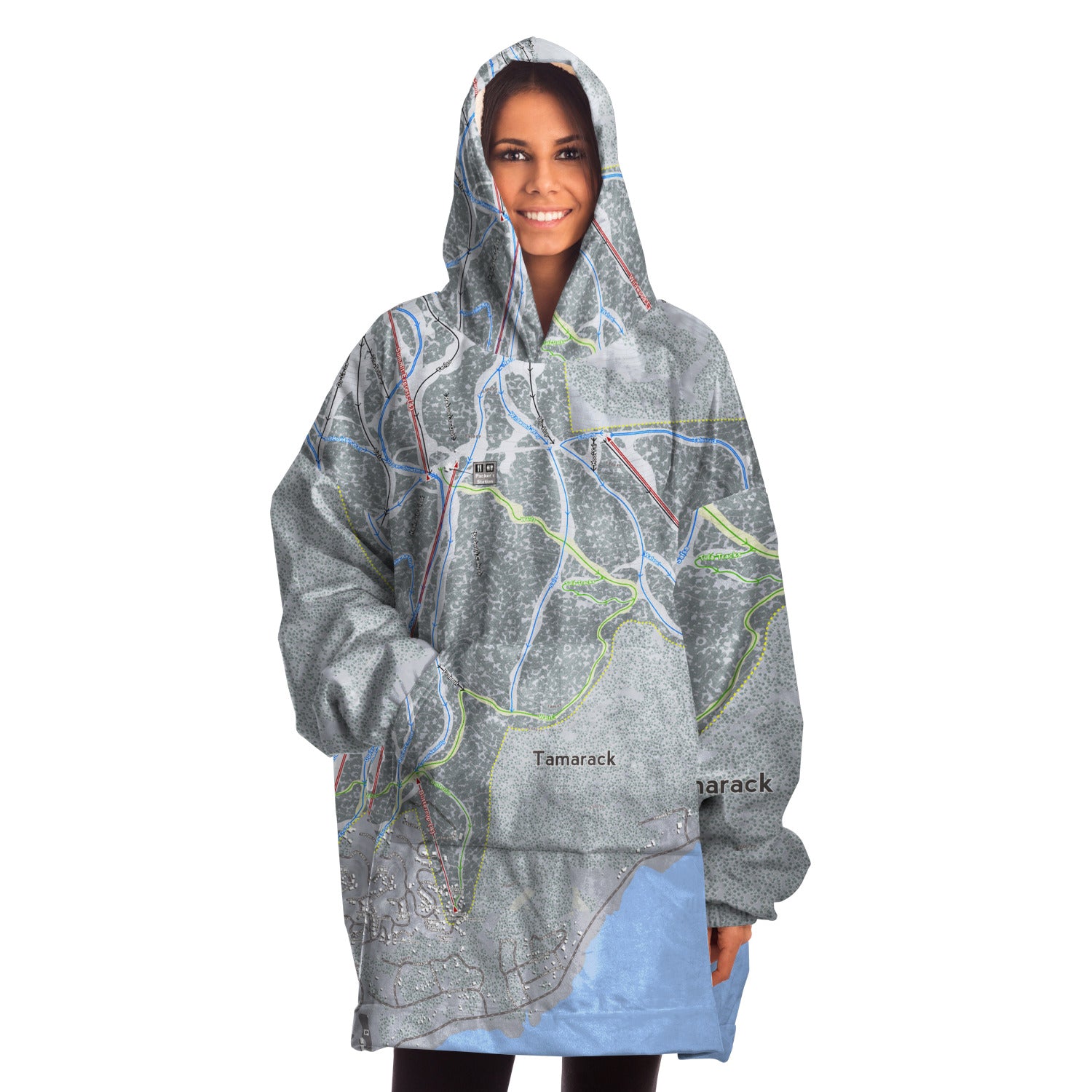 Tamarack, Idaho Ski Trail Map - Snug Hoodie