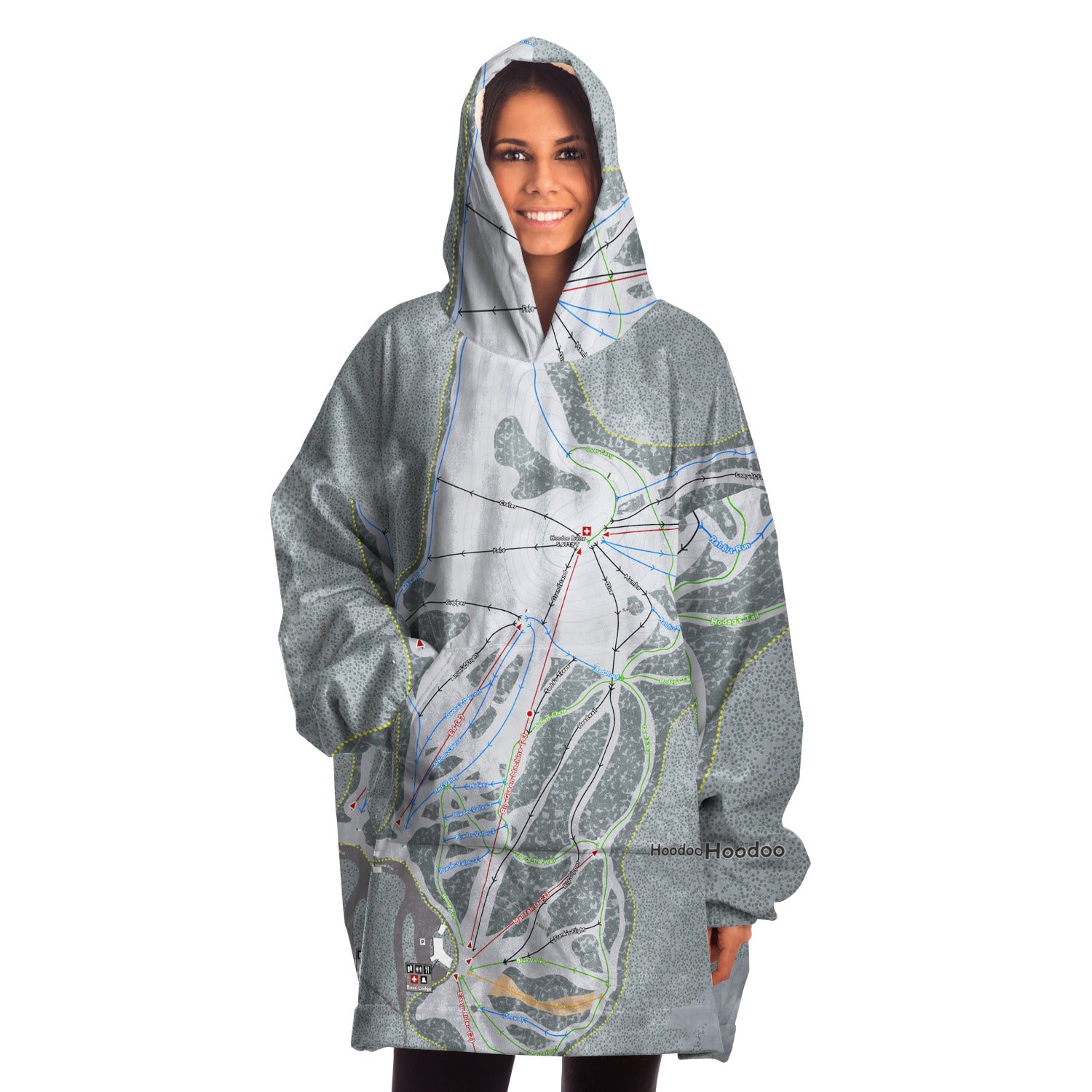 Hoodoo, Oregon Ski Trail Map - Snug Hoodie