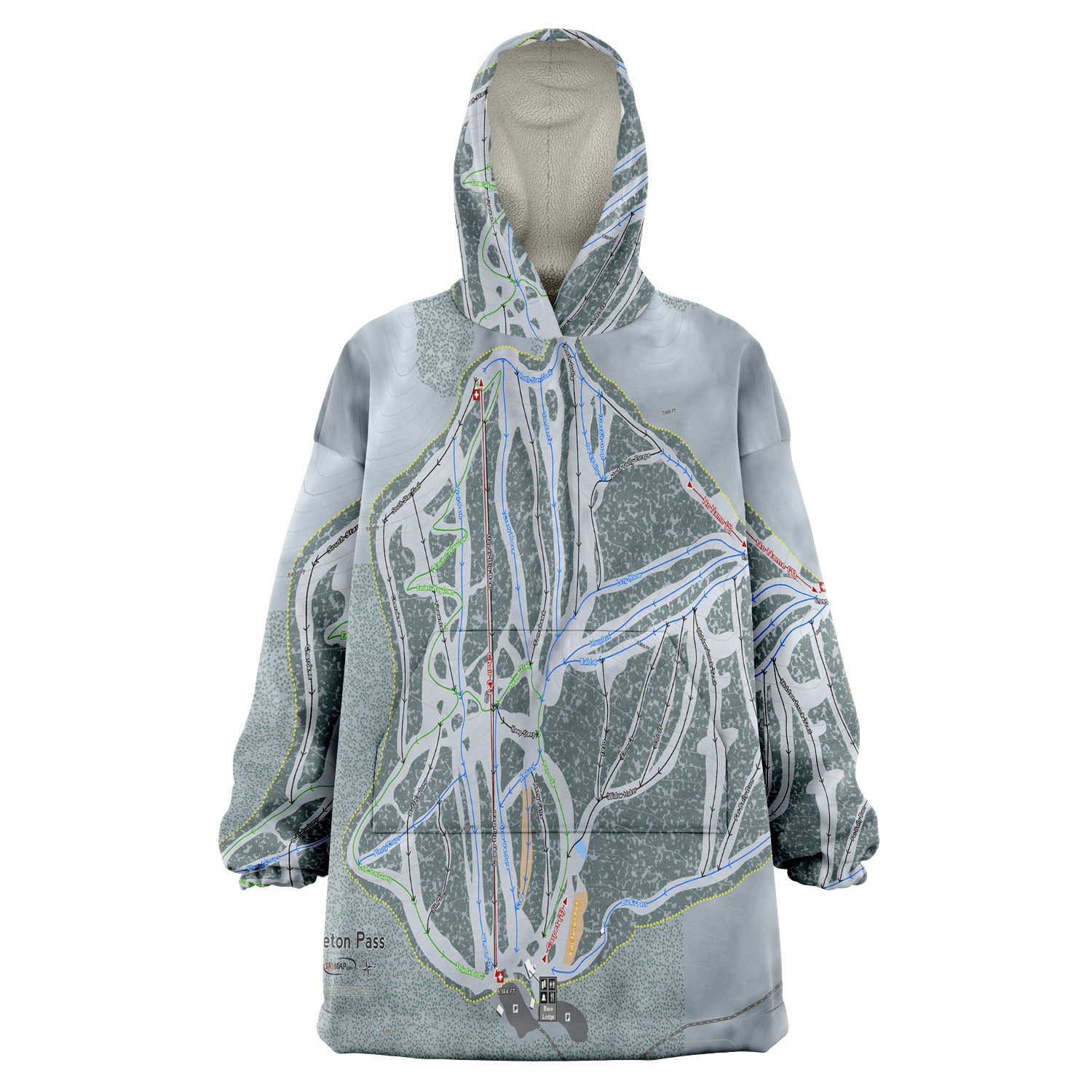 Teton Pass, Oregon Trail Map Snug Hoodie