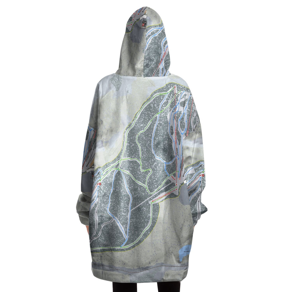 Snowy Range, Wyoming Ski Trail Map Snug Hoodie