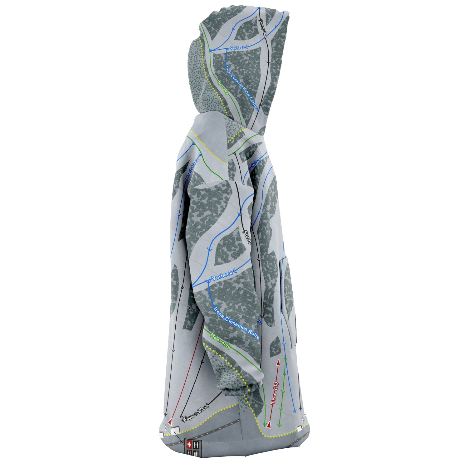 Sitzmark, Washington Ski Trail Map - Snug Hoodie