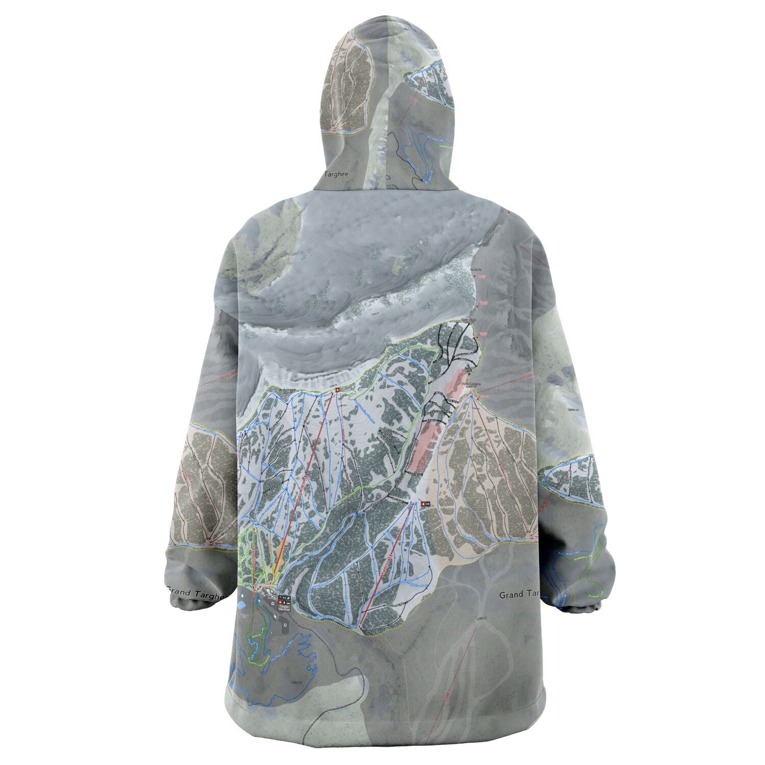 Grand Targhee, Wyoming Ski Trail Map - Snug Hoodie