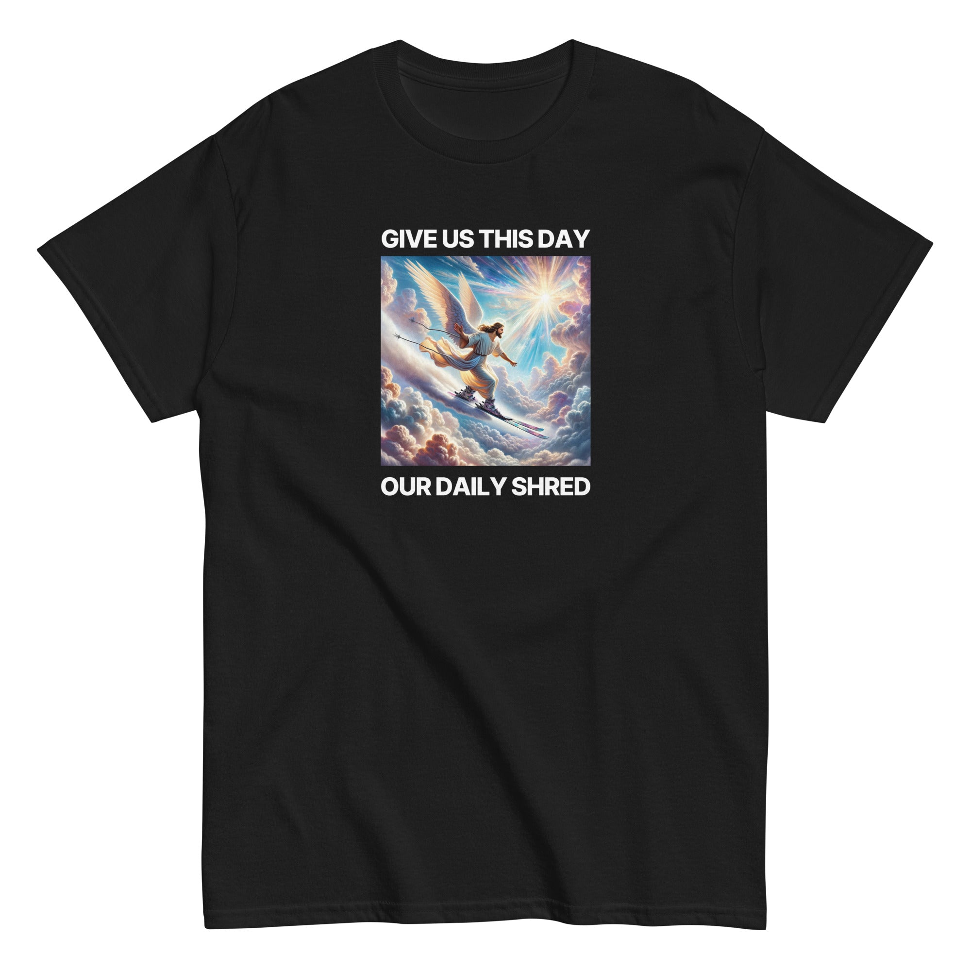 Give Us This Day Our Daily Shred (Skiing) Men's classic tee