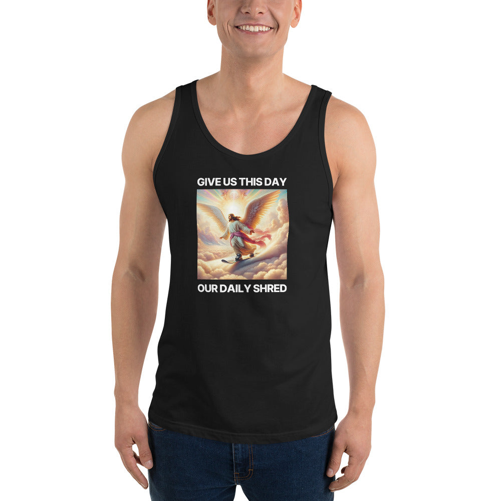 Give Us This Day Our Daily Shred (Snowboarding) Men&#39;s Tank Top