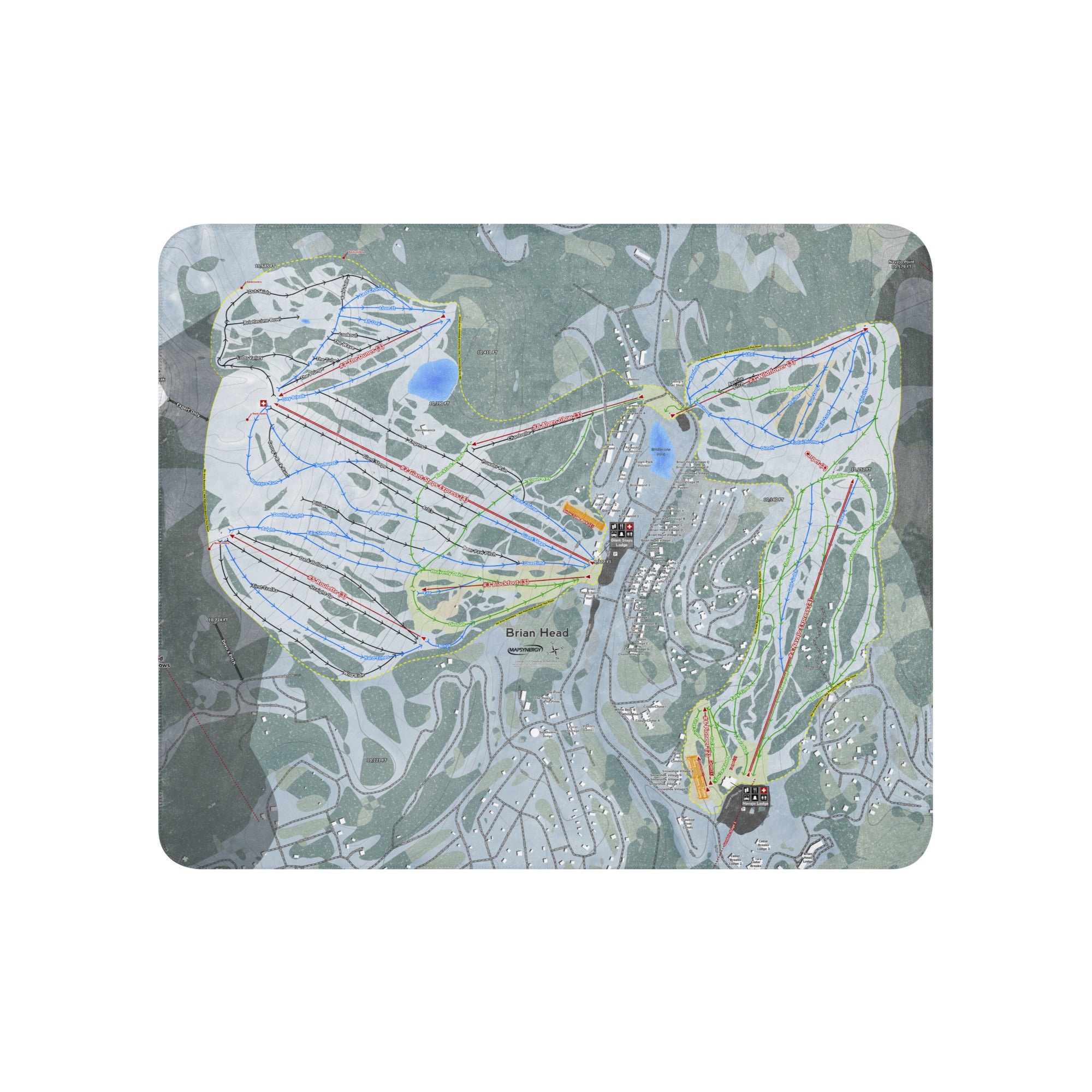 Brian Head, Utah Ski Resort Map blanket