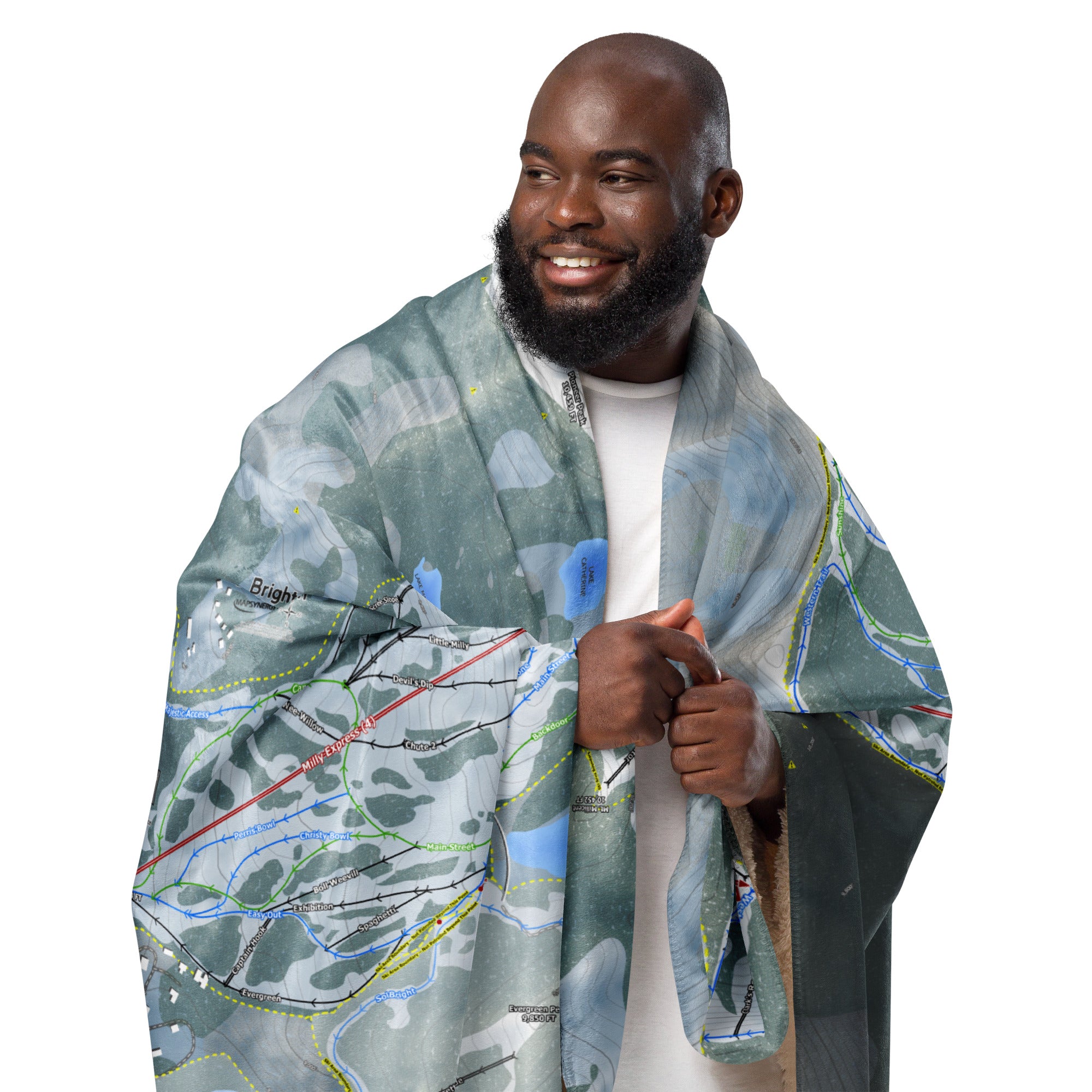 Brighton, Utah Ski Resort Map blanket