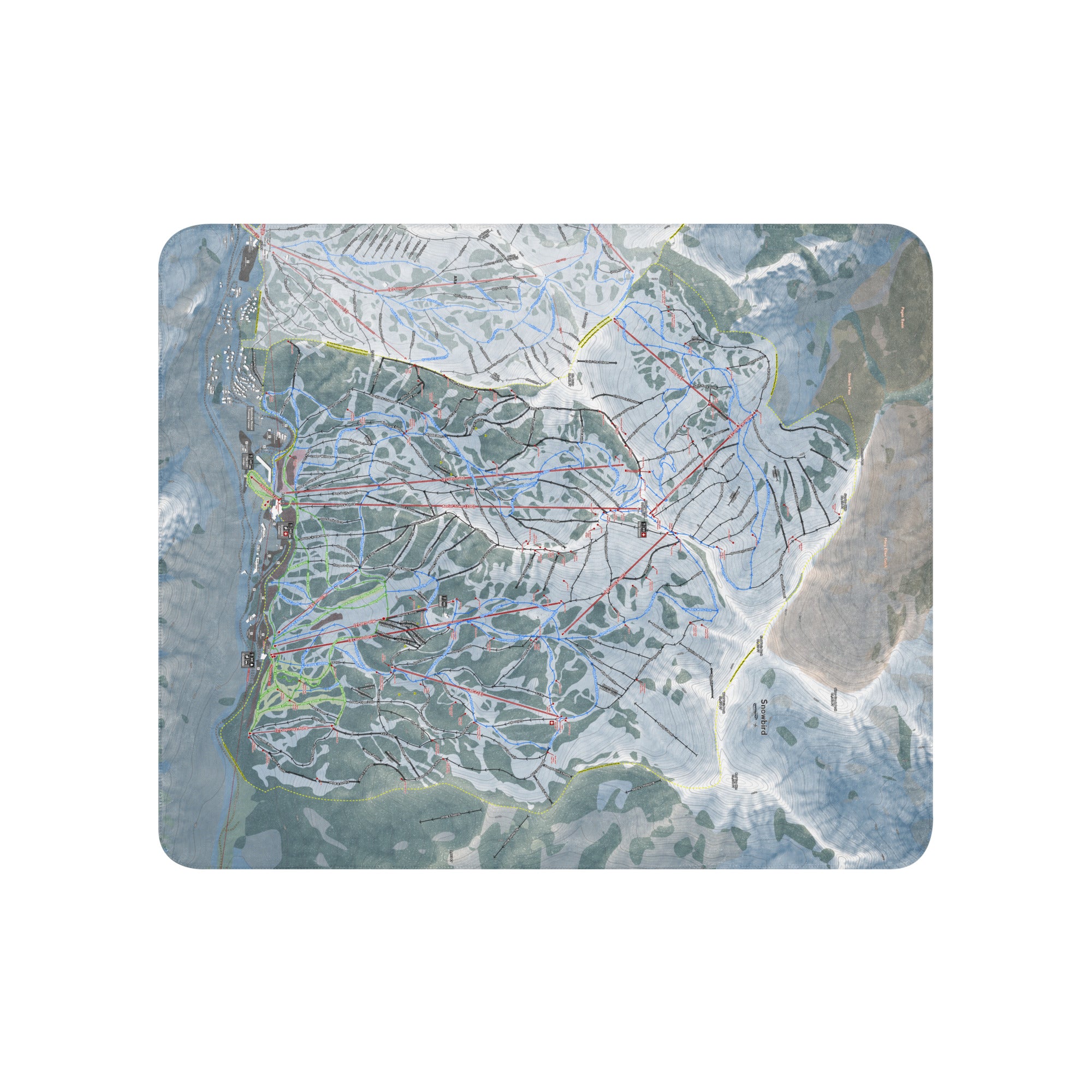 Snowbird, Utah Ski Resort Map blanket