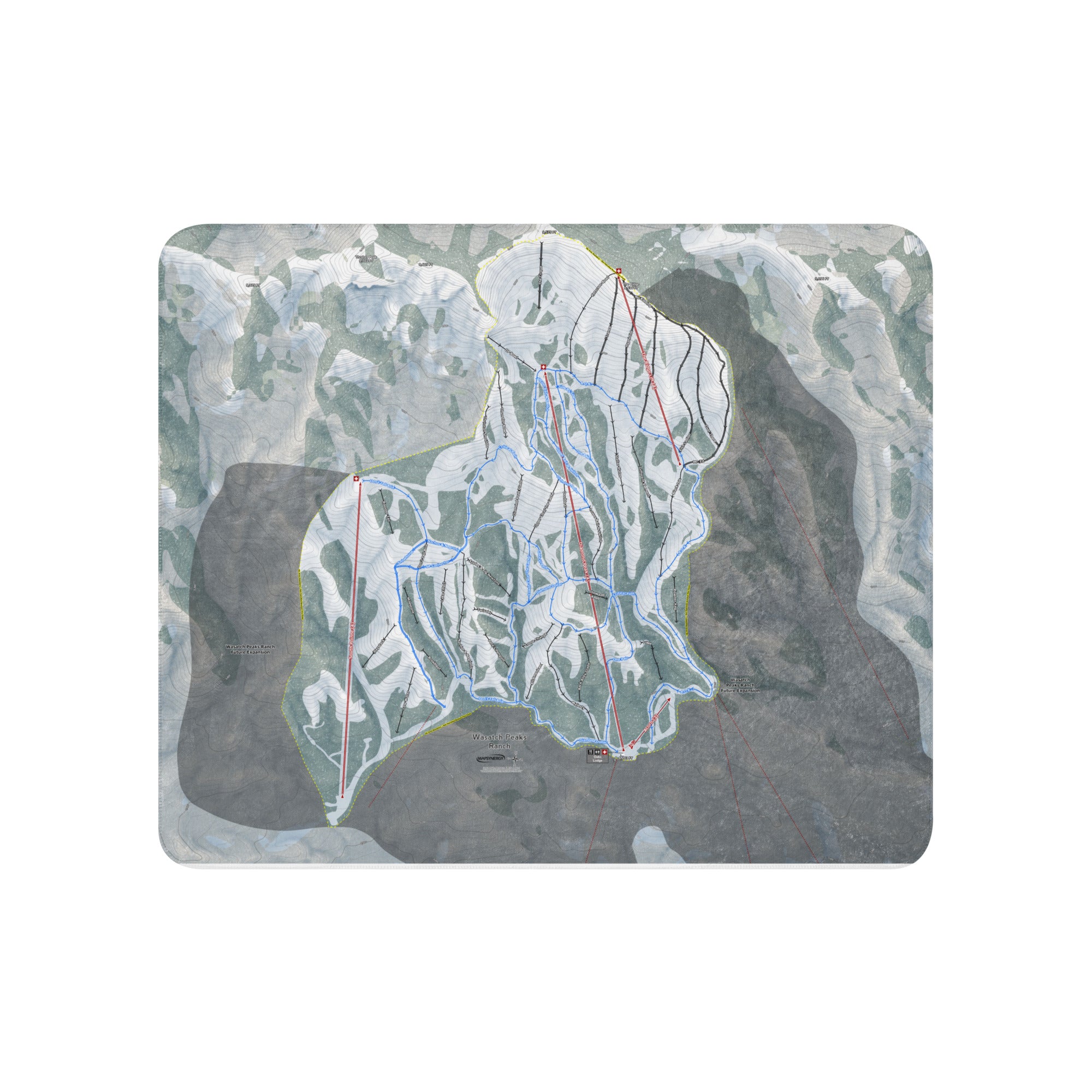 Wasatch Peaks Ranch, Utah Ski Resort Map blanket