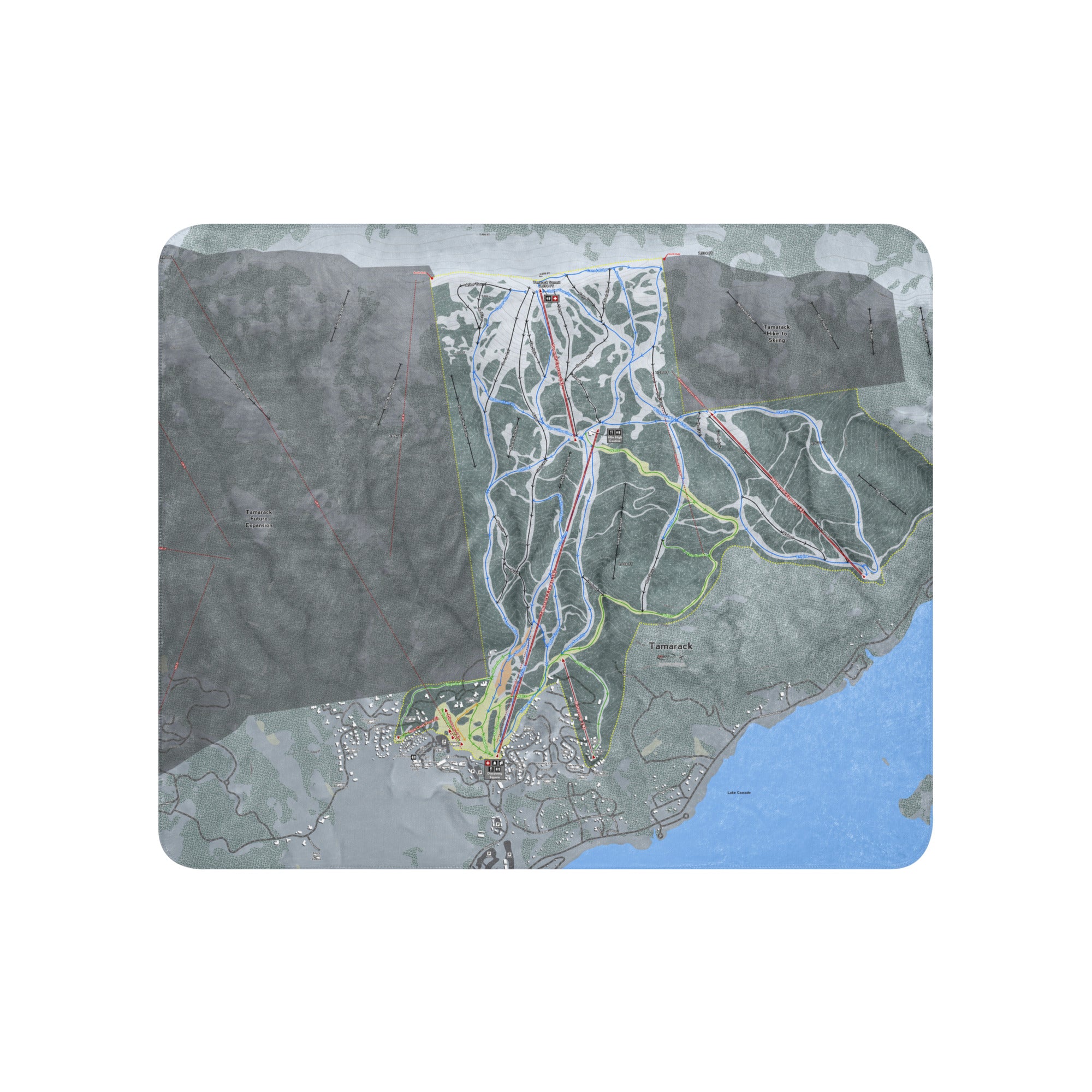 TAMARACK, IDAHO SKI RESORT MAP BLANKET