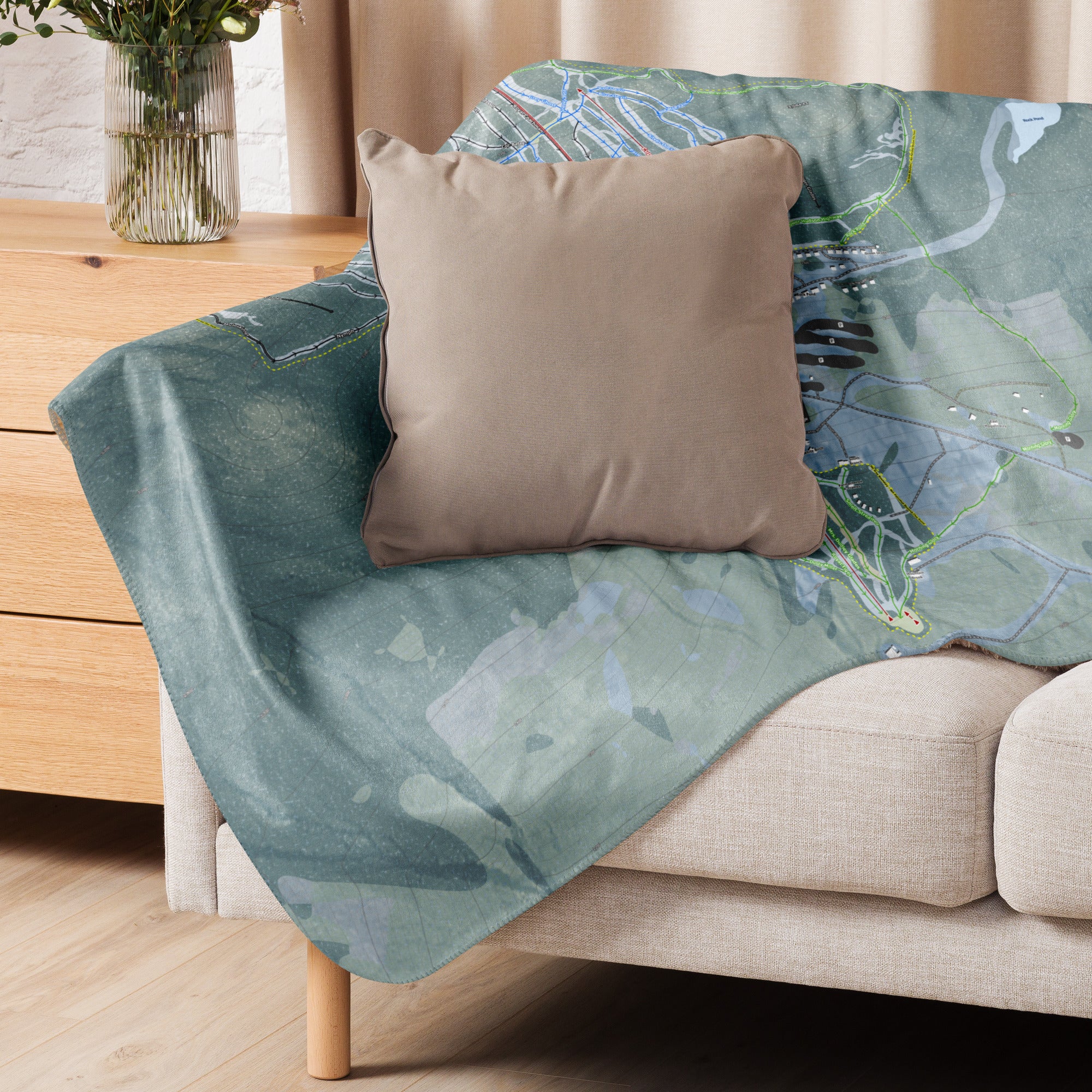 Saddleback, Maine Ski Resort Map Blanket