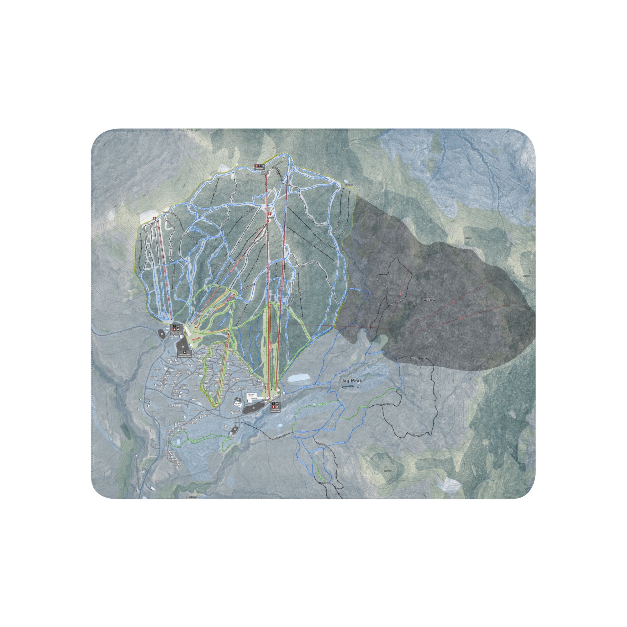 Jay Peak, Vermont Ski Resort Map Blanket