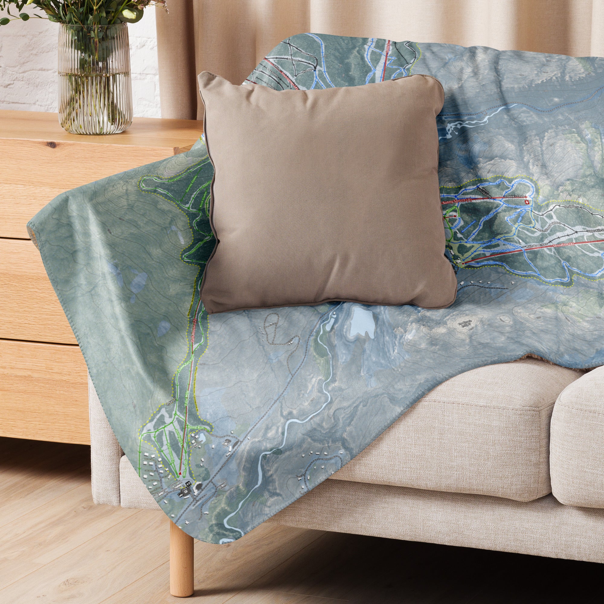 Stowe, Vermont Ski Resort Map Blanket