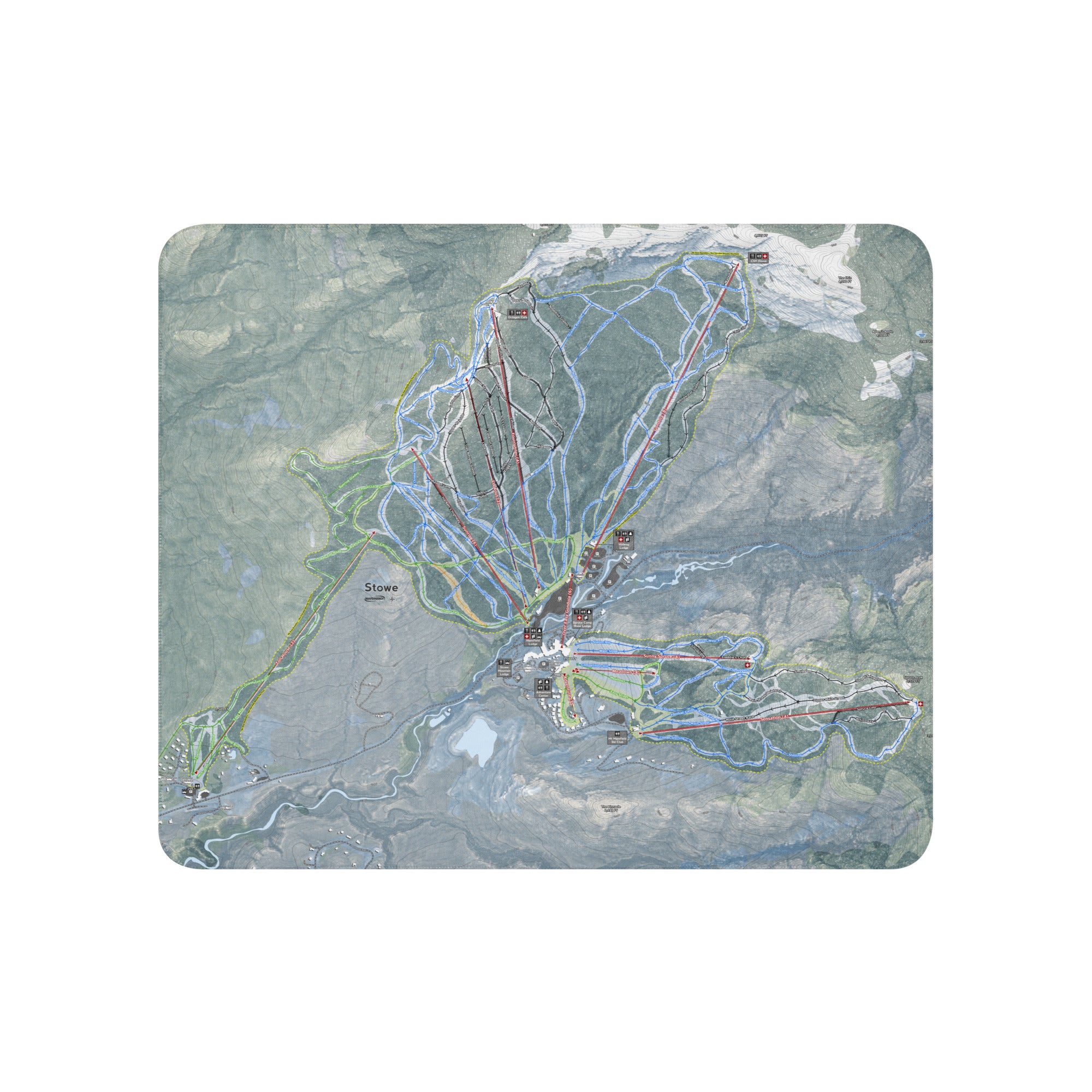 Stowe, Vermont Ski Resort Map Blanket