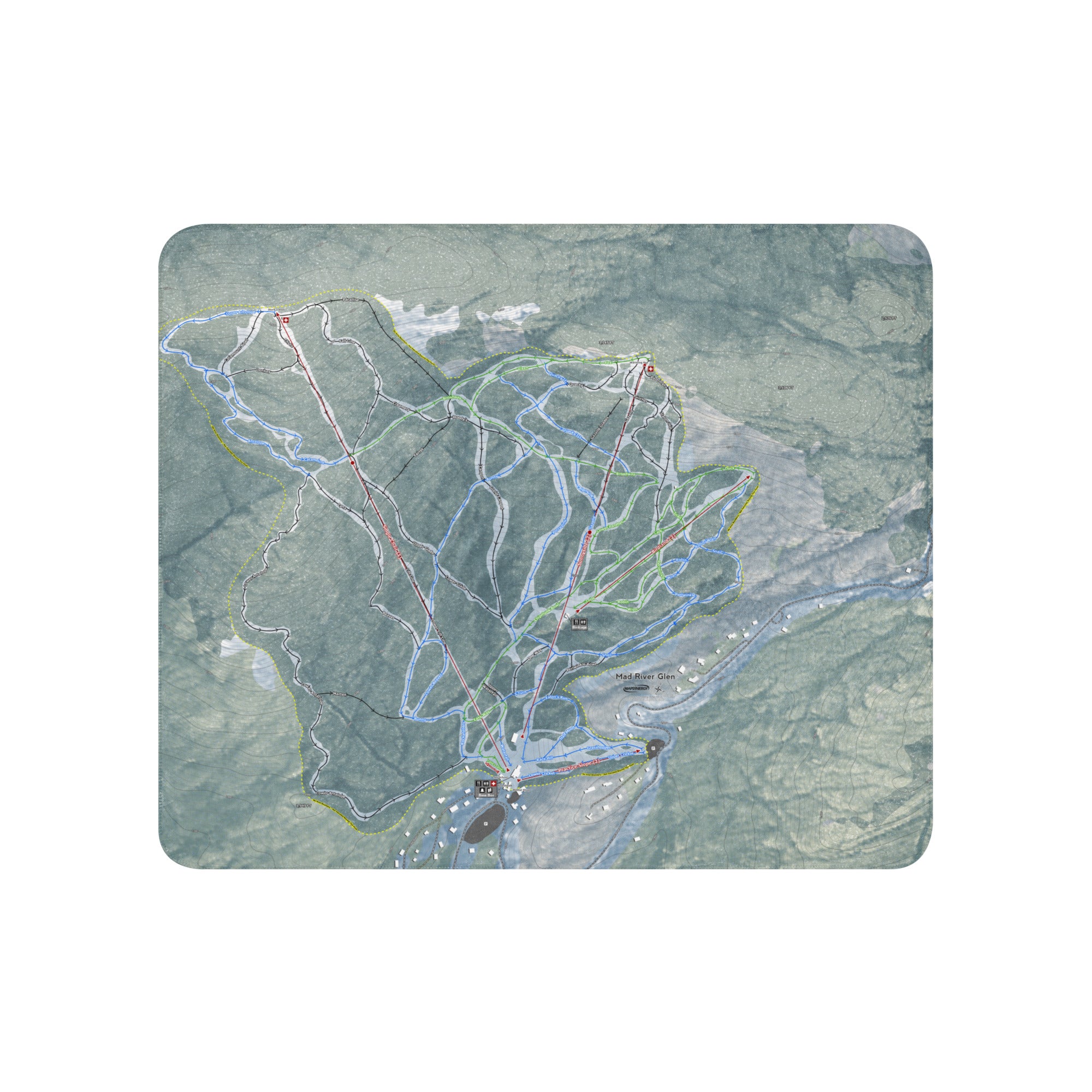 Mad River Glen, Vermont Ski Resort Map Blanket