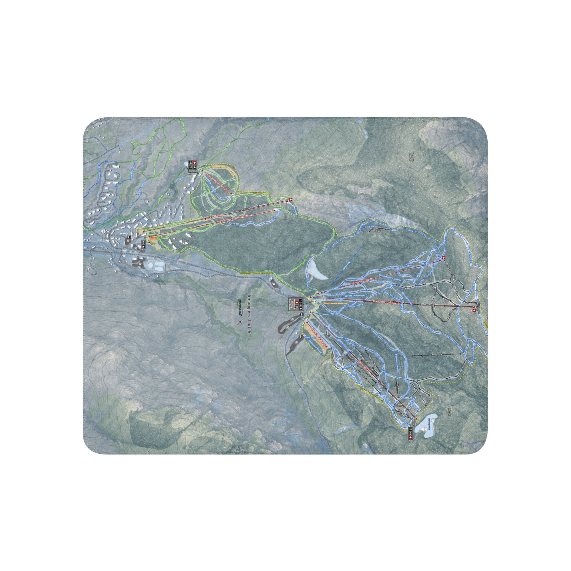 Smuggler's Notch, Vermont Ski Resort Map Blanket