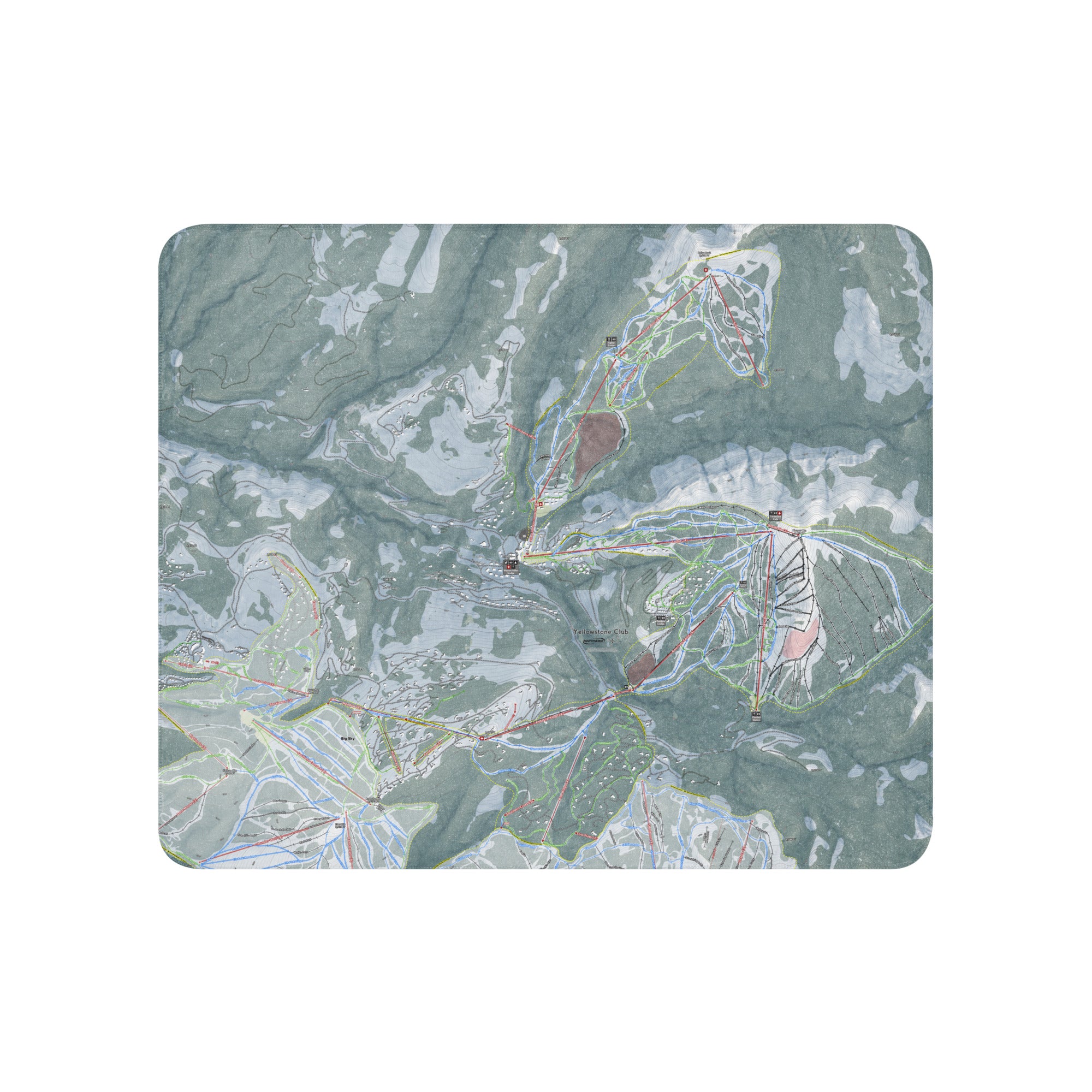 Yellowstone Club, Montana Ski Resort Map Blanket