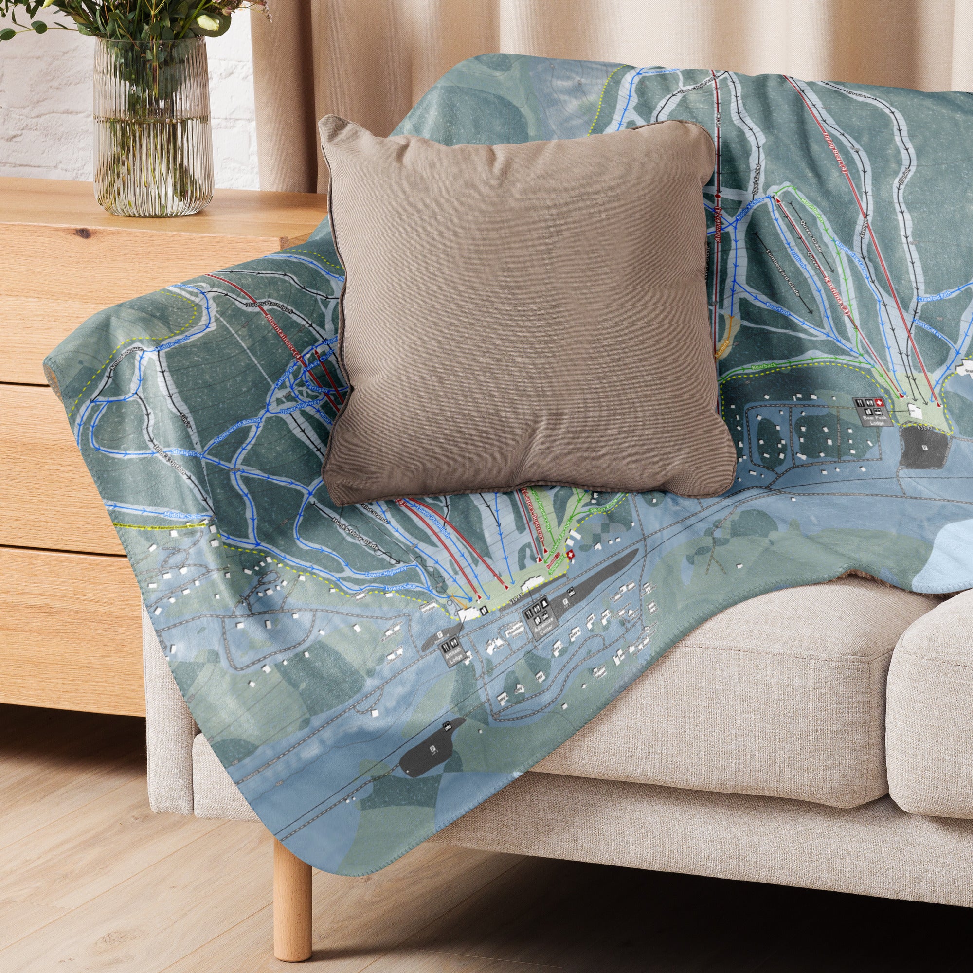 Attitash Mountain, New Hampshire Ski Resort Map Blanket