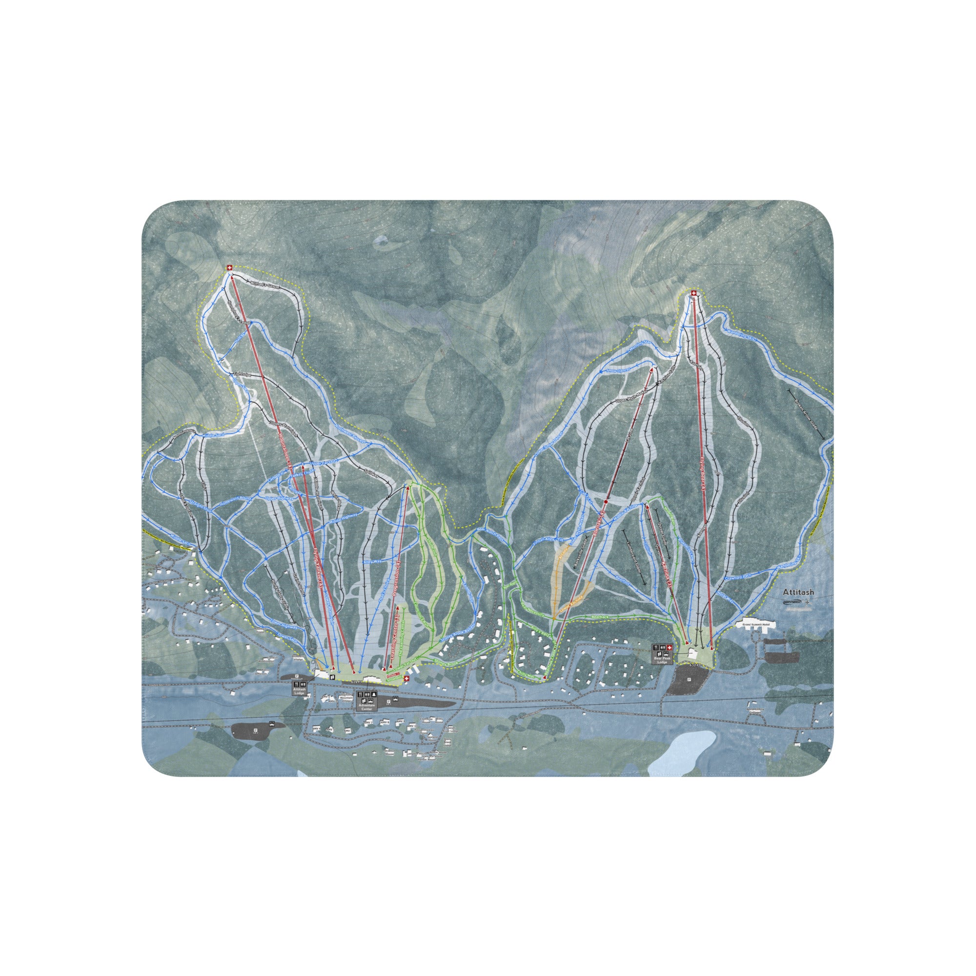 Attitash Mountain, New Hampshire Ski Resort Map Blanket