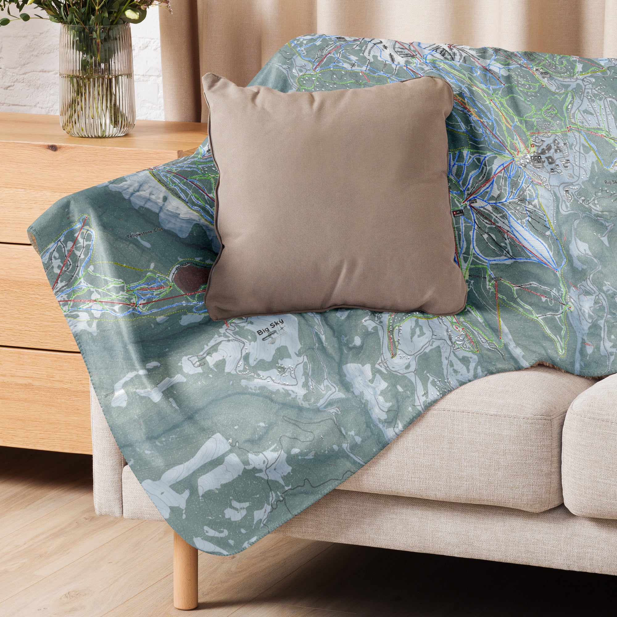 BIG SKY COMBO, MONTANA SKI RESORT MAP BLANKET