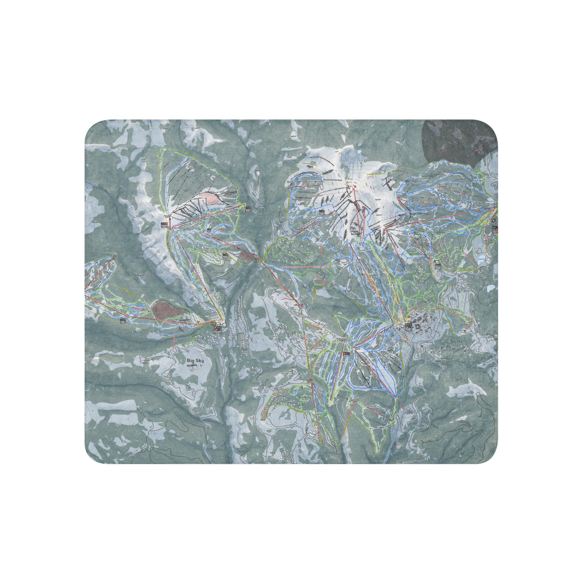 BIG SKY COMBO, MONTANA SKI RESORT MAP BLANKET