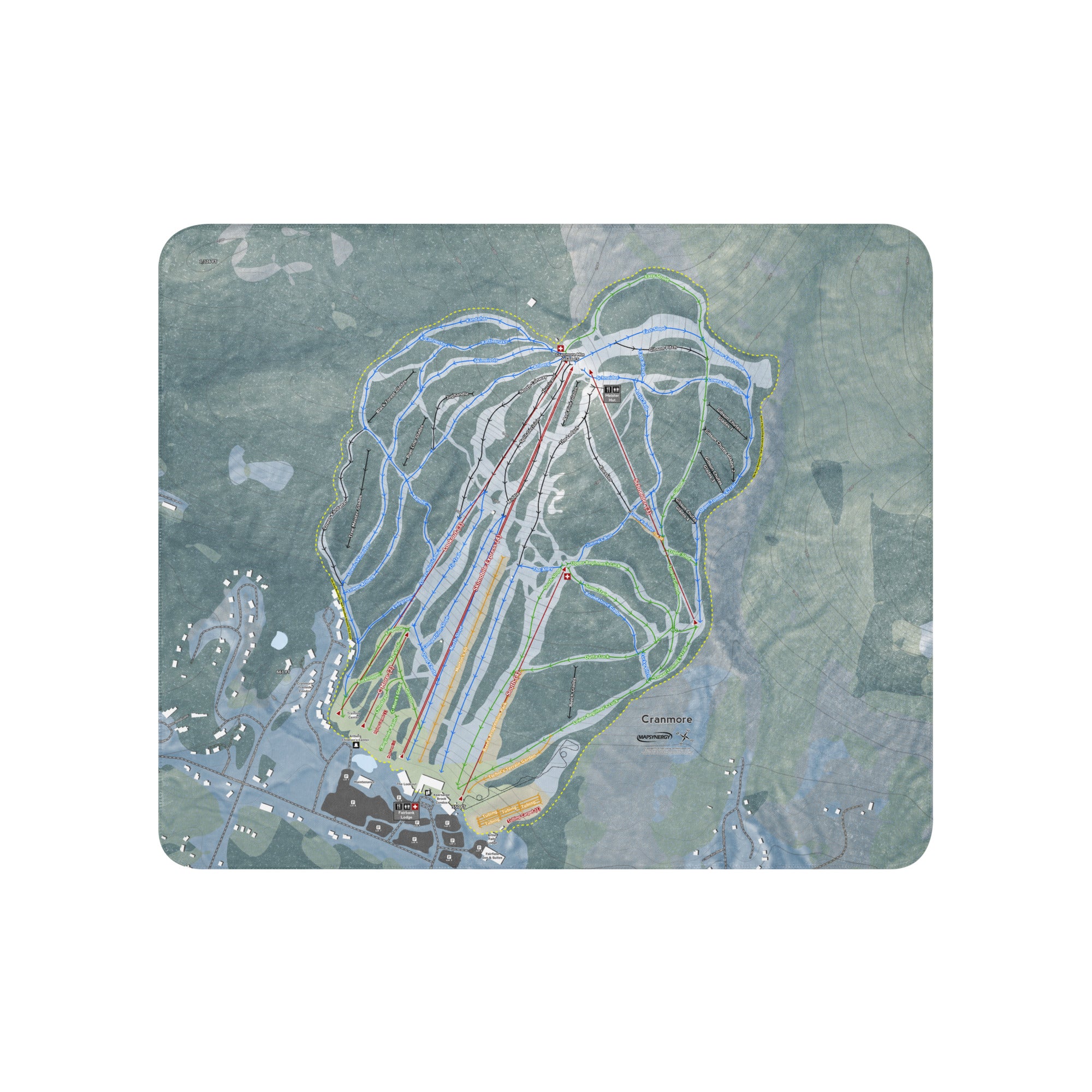 Cranmore Mountain, New Hampshire Ski Resort Map Blanket