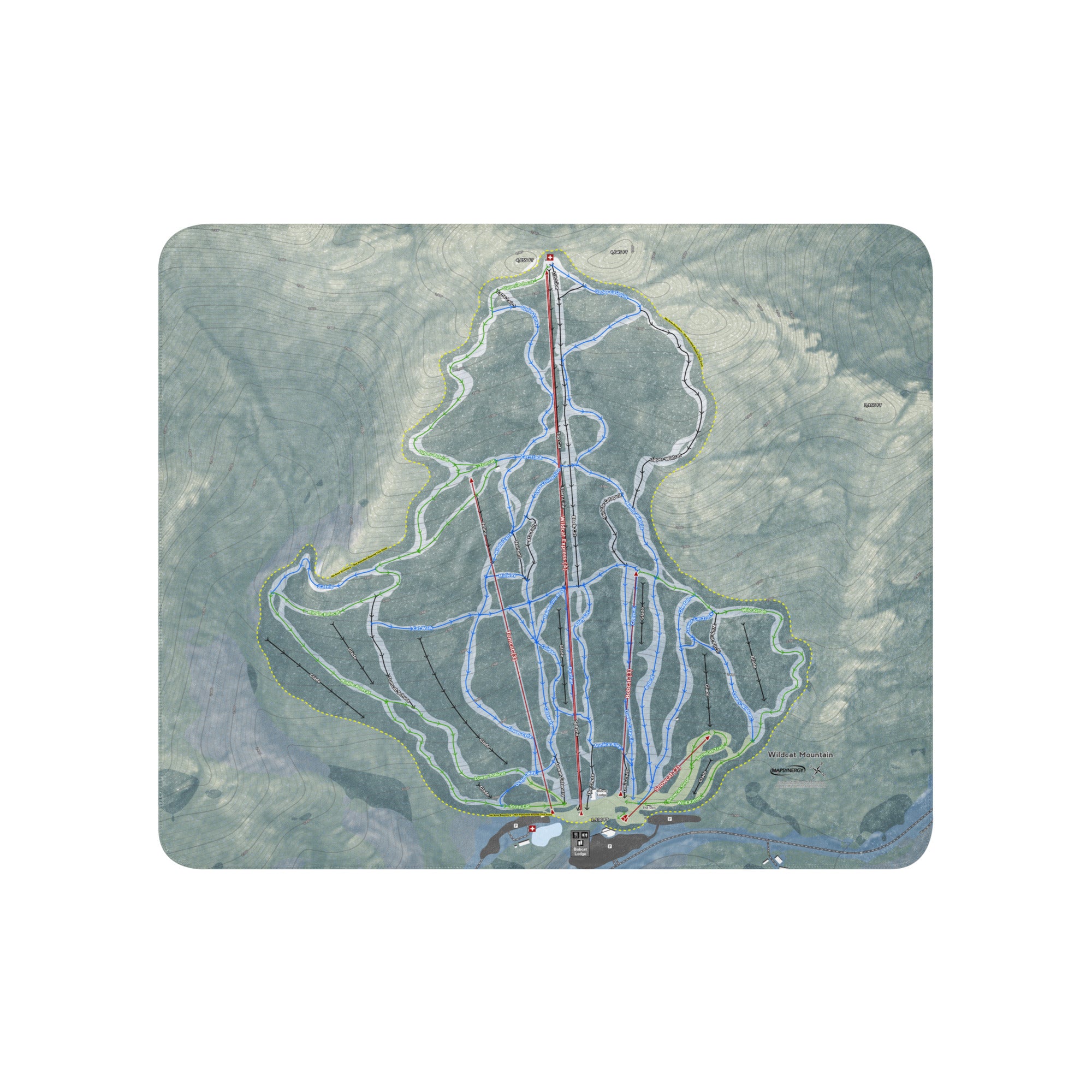 Wildcat Mountain, New Hampshire Ski Resort Map Blanket