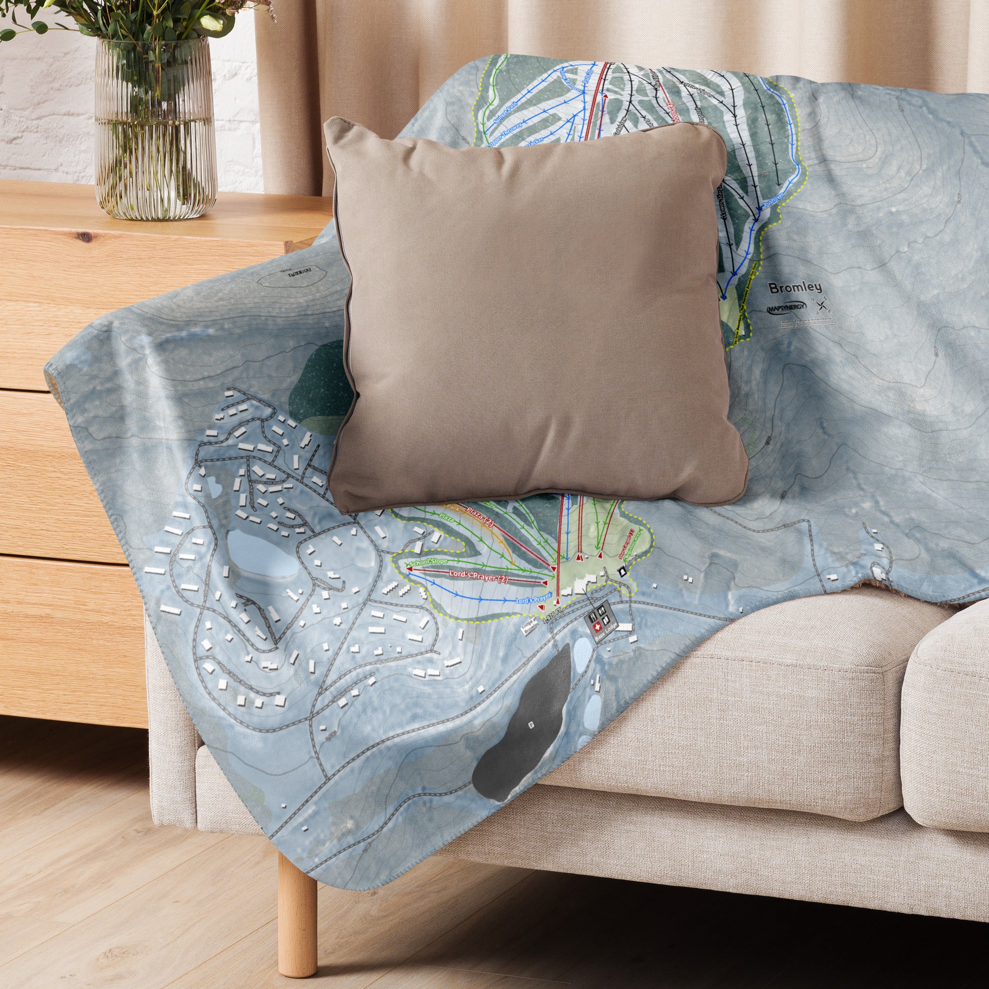 Bromley, Vermont Ski Resort Map Blanket