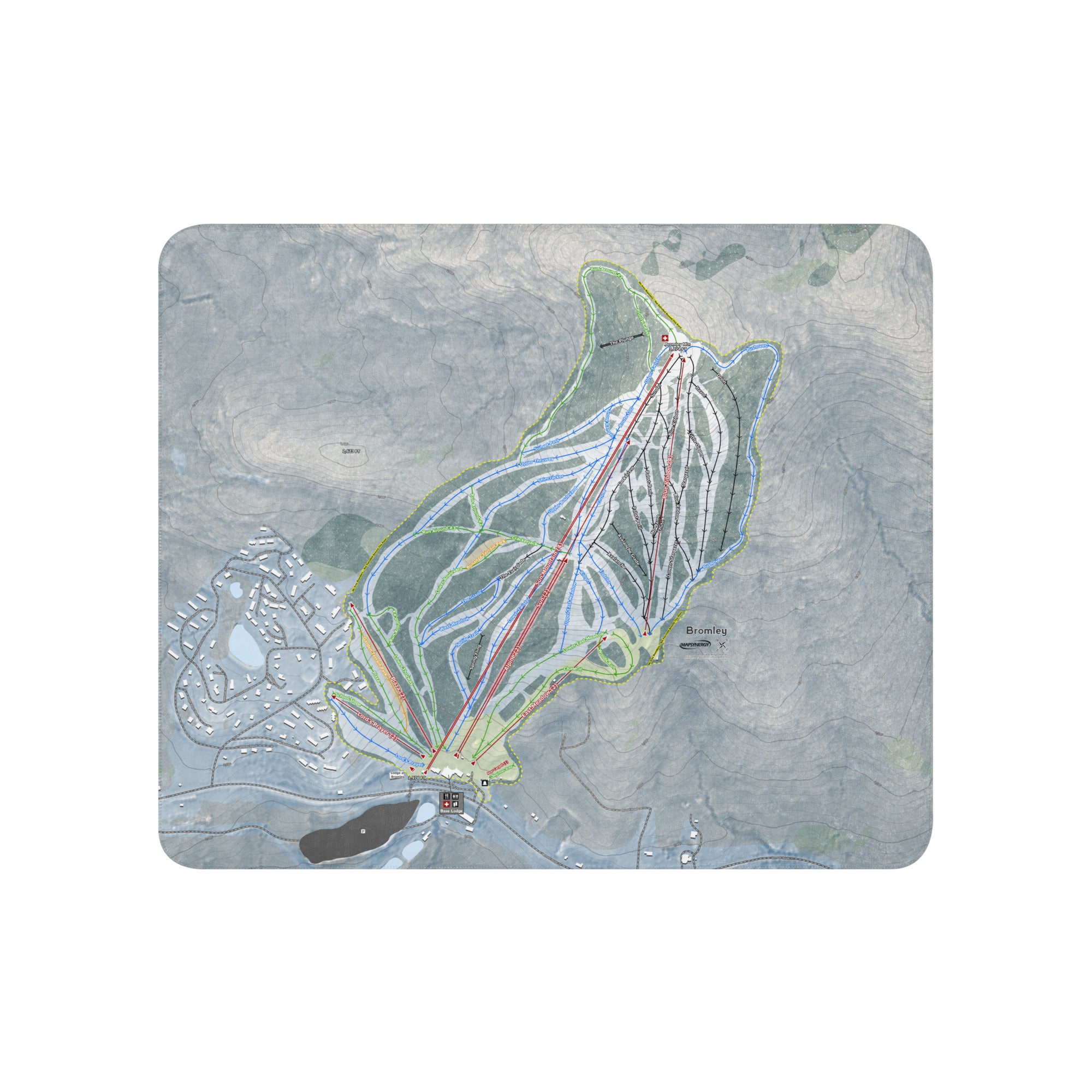 Bromley, Vermont Ski Resort Map Blanket