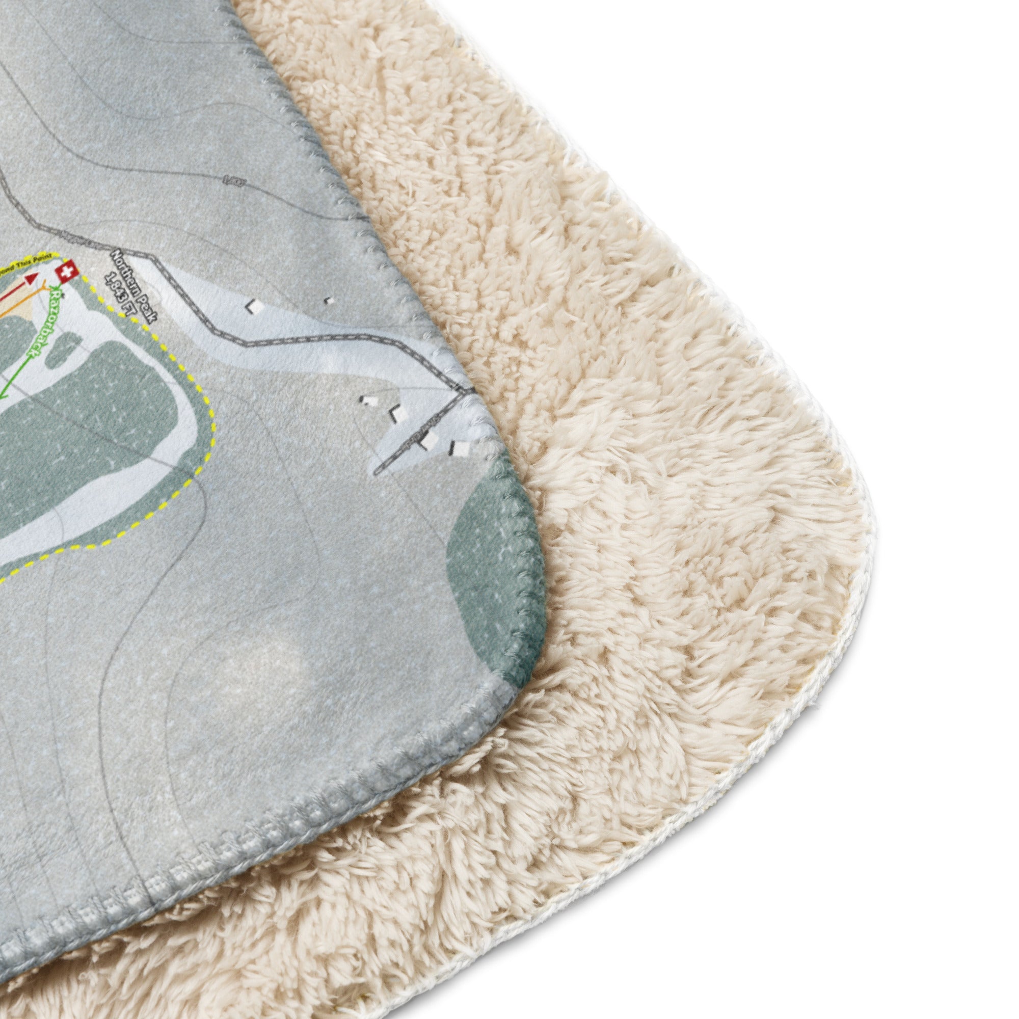 LABRADOR MOUNTAIN, NEW YORK SKI RESORT MAP BLANKET