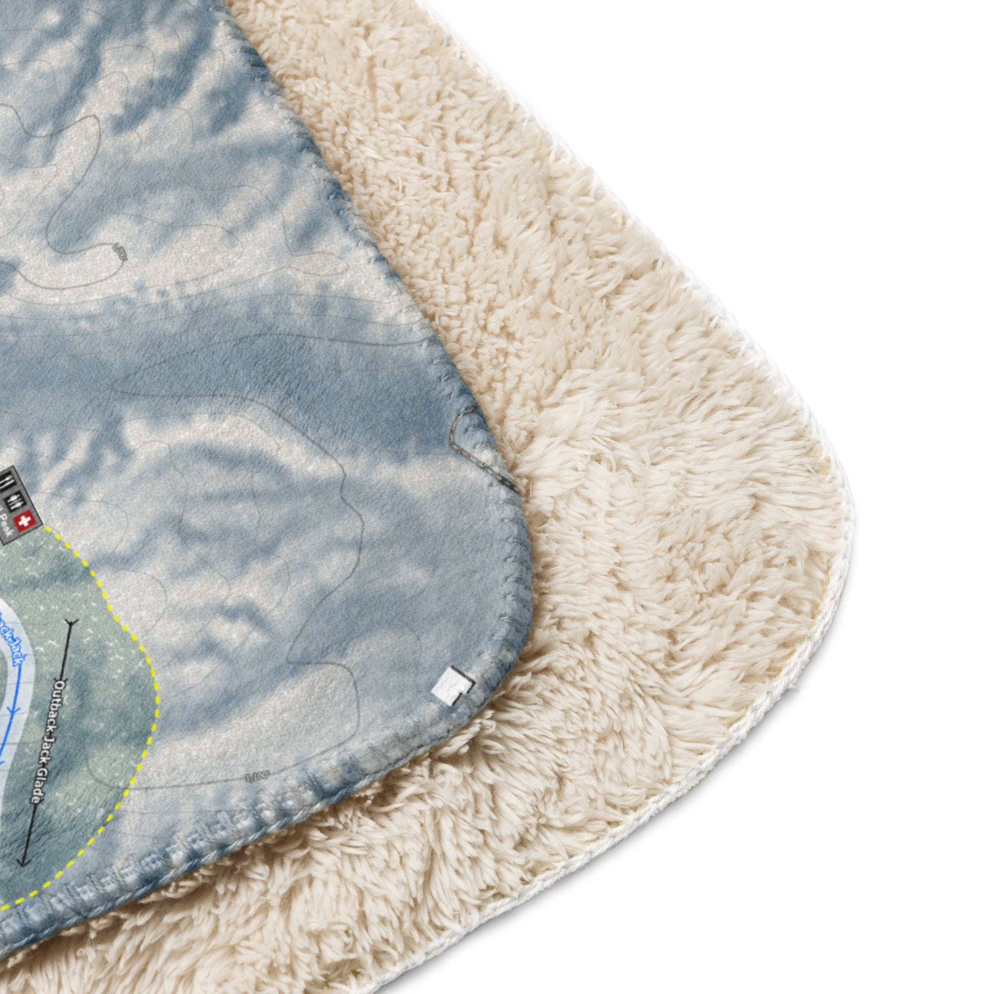 NUB'S NOB, MICHIGAN SKI RESORT MAP BLANKET