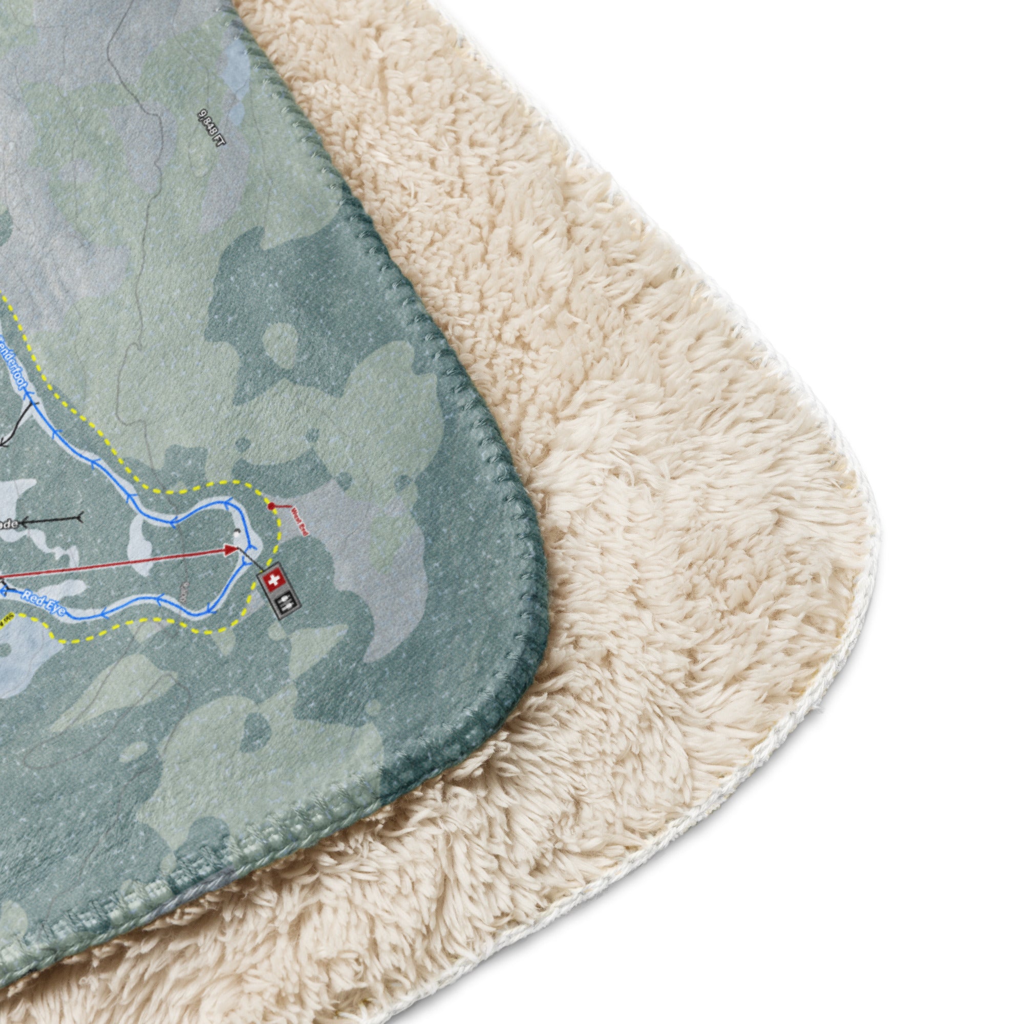 Powderhorn, Colorado Ski Resort Map Blanket