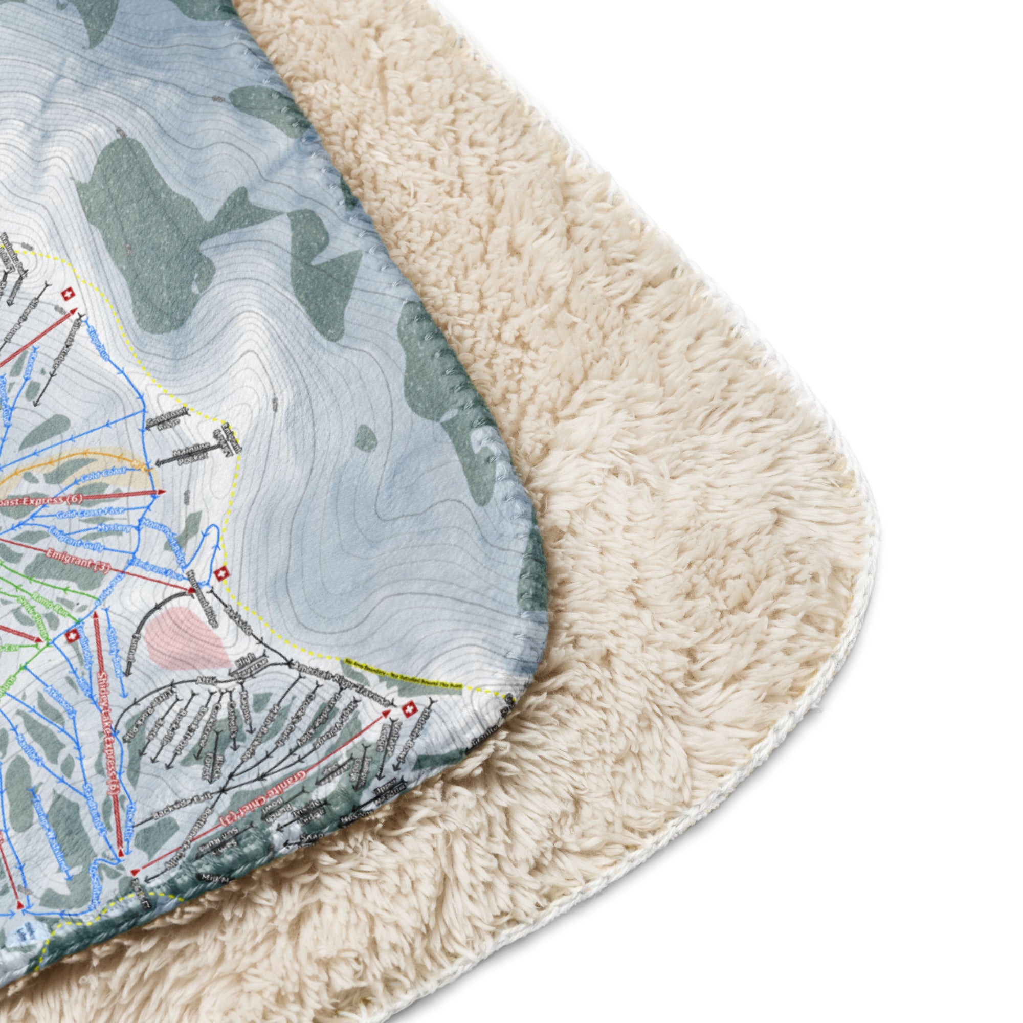 Palisades Tahoe, California Ski Resort Map Blanket