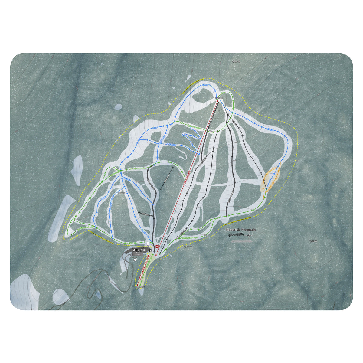 MAVERICK, MONTANA SKI RESORT MAP BLANKET