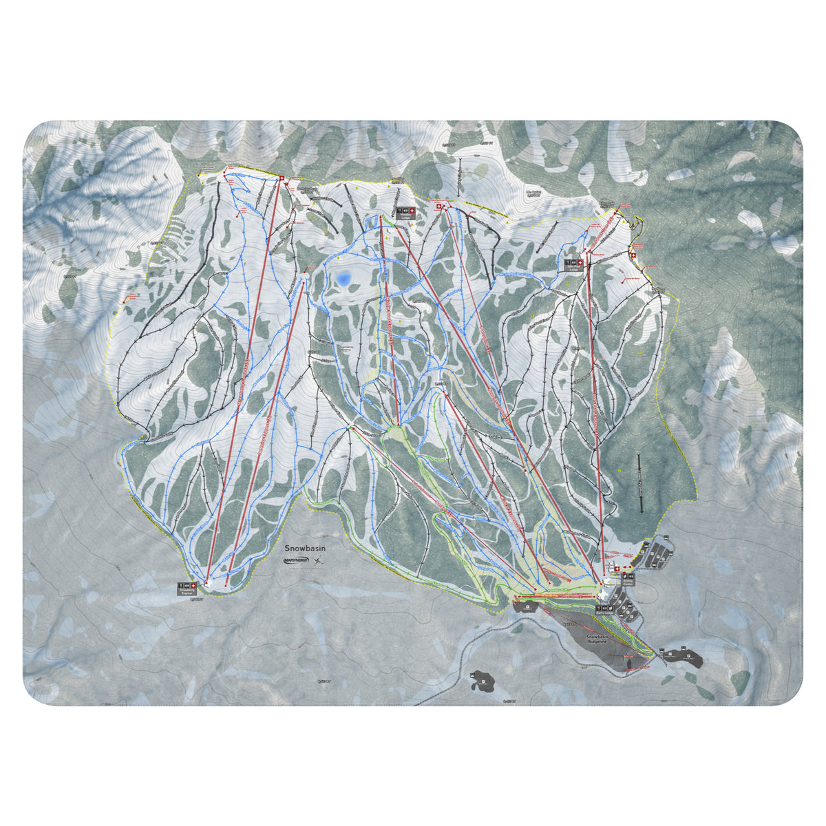 Snow Basin, Utah Ski Resort Map Blanket